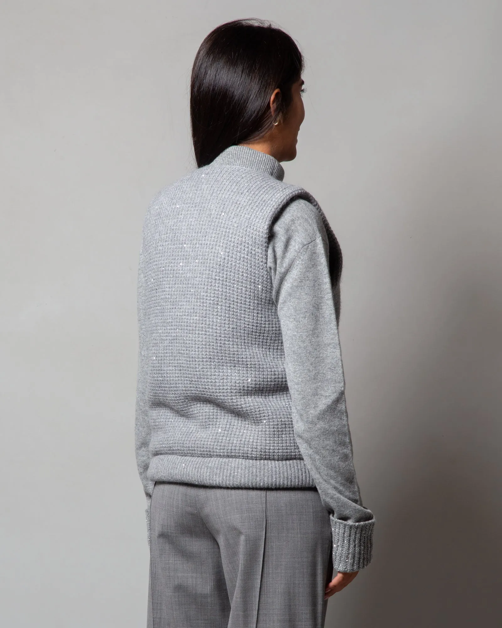 Gilet in cashmere e seta