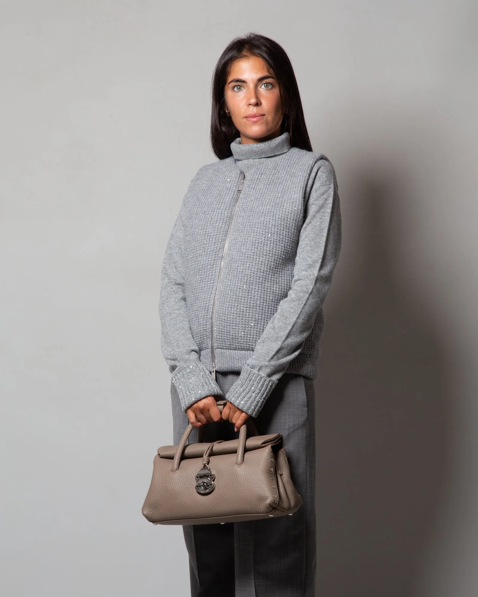 Gilet in cashmere e seta