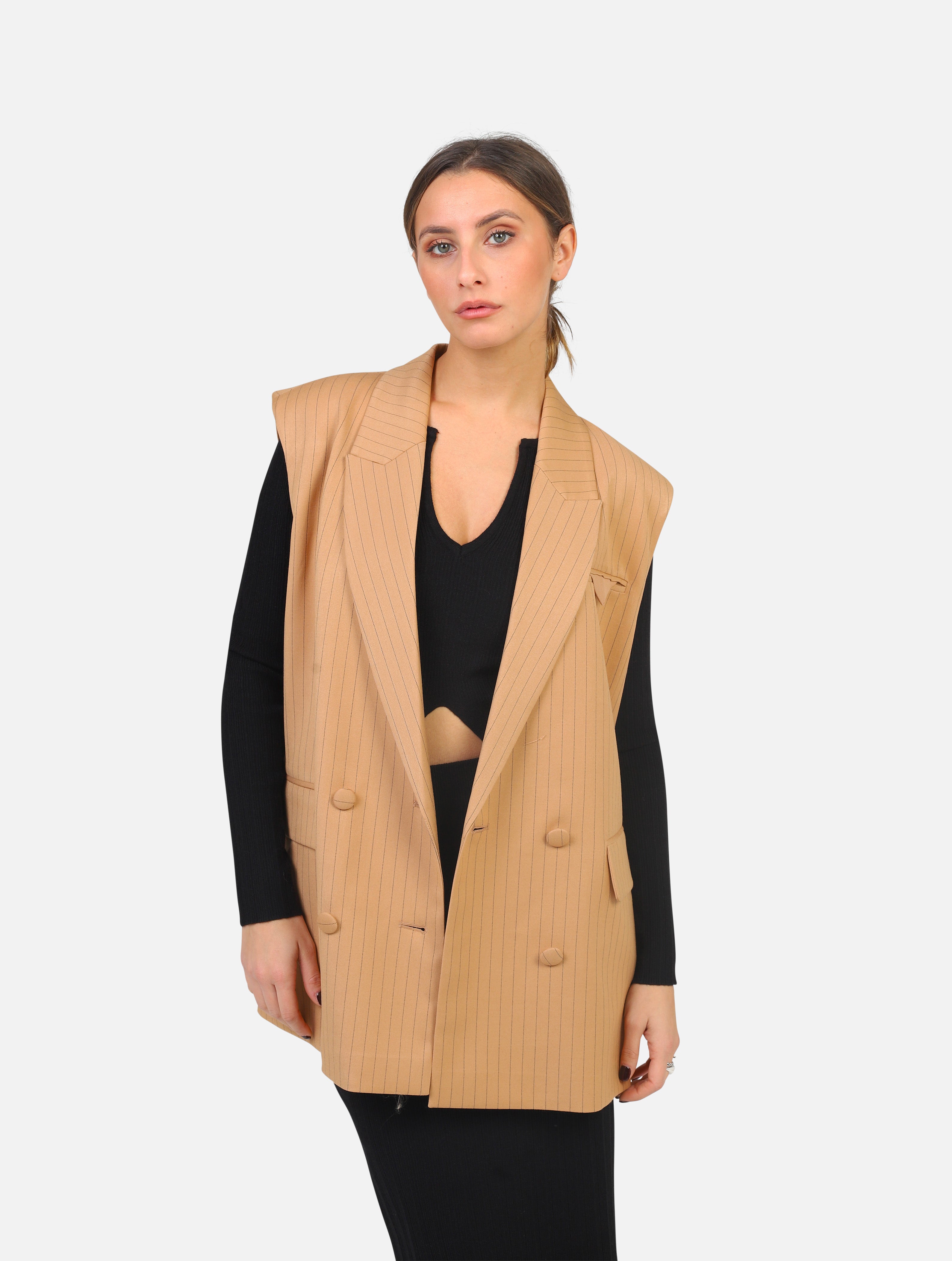 gilet TWINSET - 232LI2FMMCAMMELLO