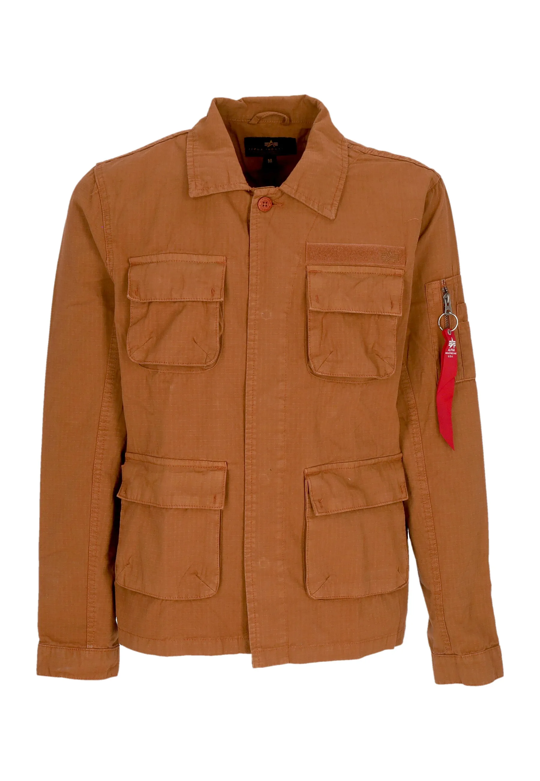 Giubbotto Uomo Ripstop Cargo Overshirt Hazel Brown