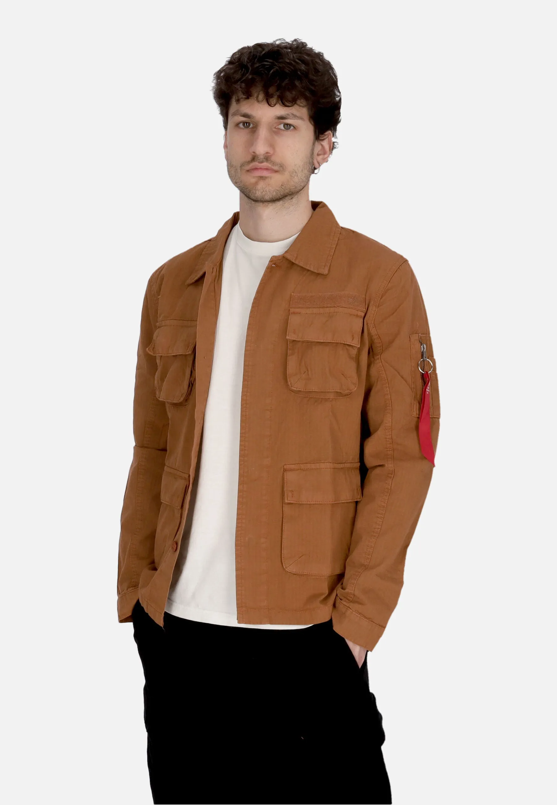 Giubbotto Uomo Ripstop Cargo Overshirt Hazel Brown