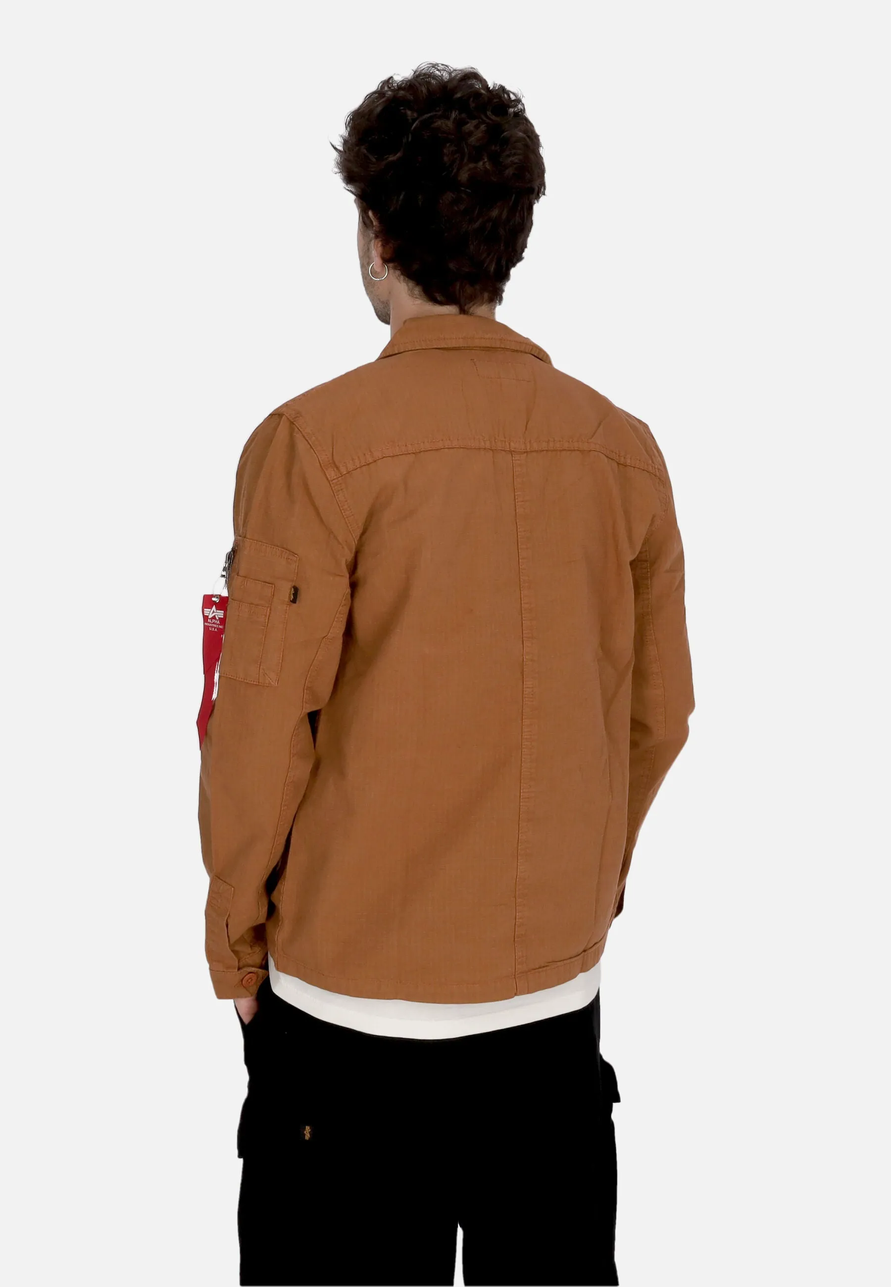 Giubbotto Uomo Ripstop Cargo Overshirt Hazel Brown