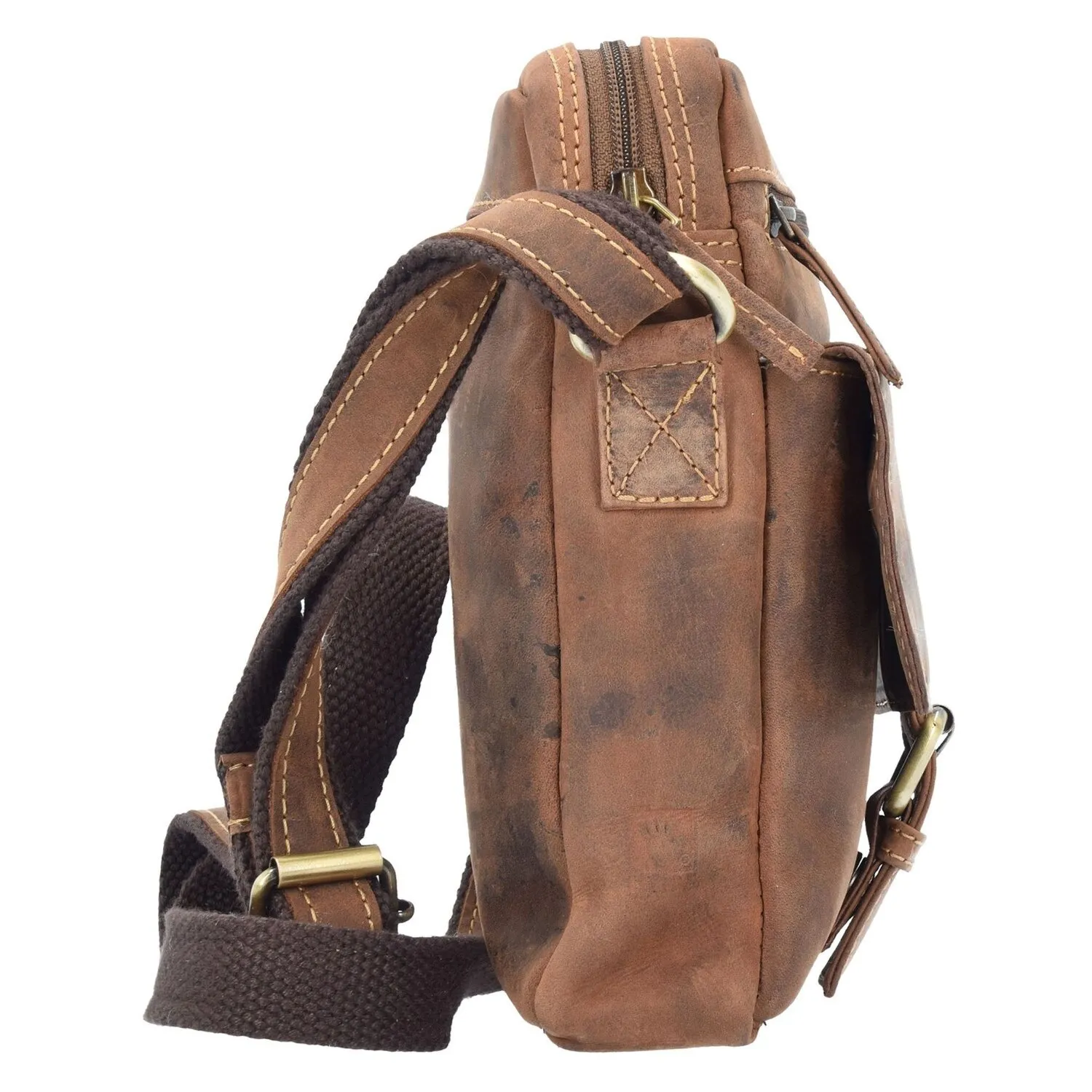 Greenburry Borsa a tracolla vintage in pelle 20 cm