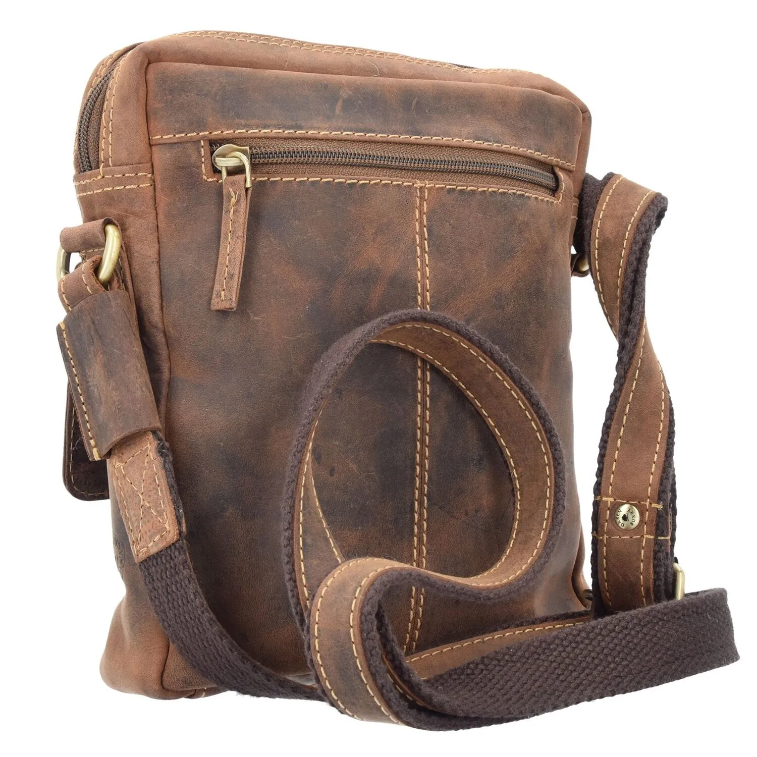 Greenburry Borsa a tracolla vintage in pelle 20 cm