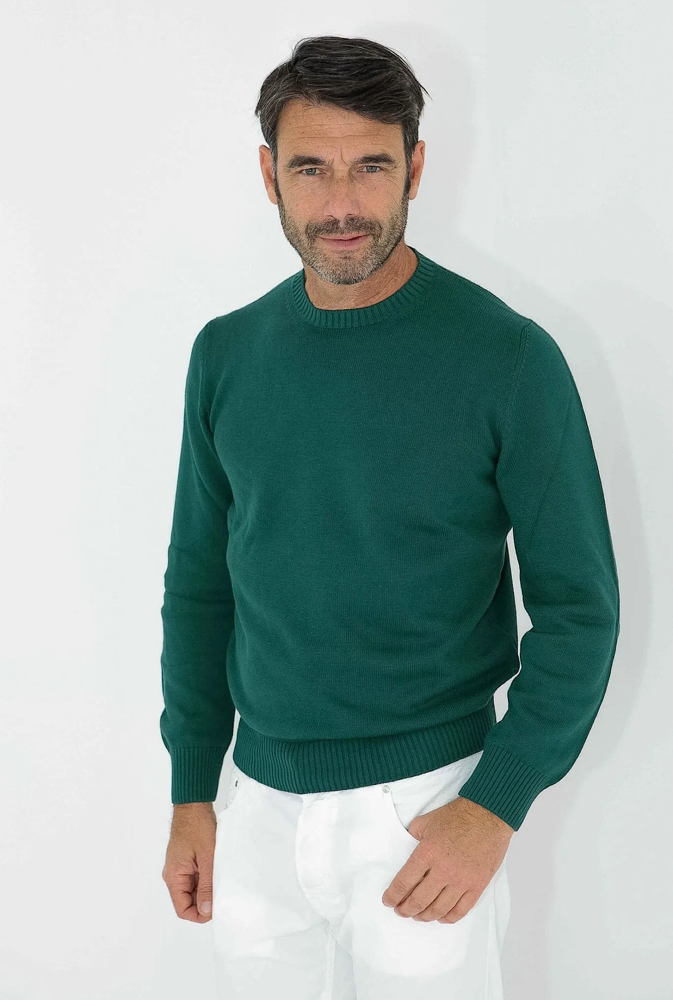 GUARINO Girocollo 2 Fili Cotone Verde