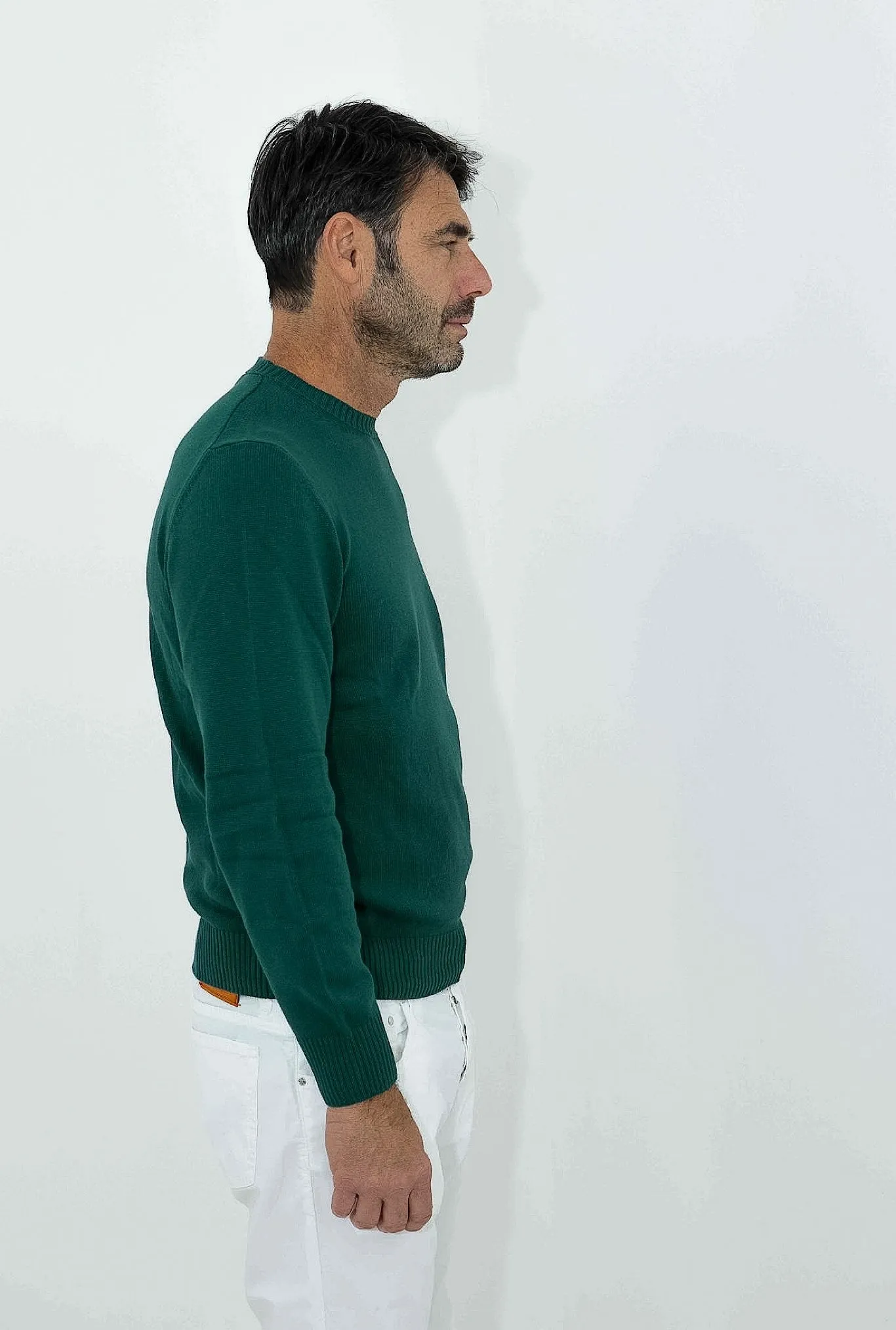 GUARINO Girocollo 2 Fili Cotone Verde