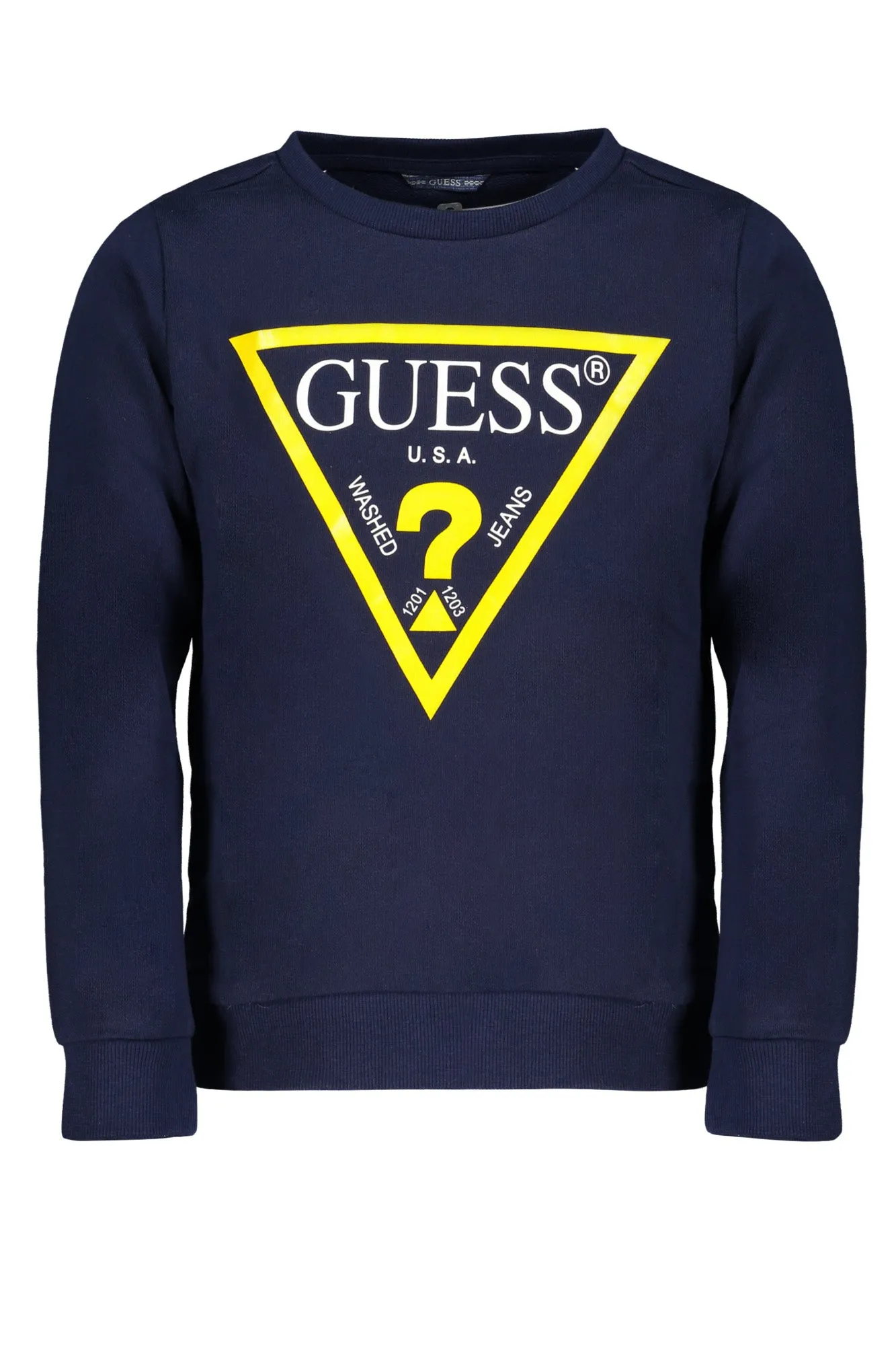 GUESS JEANS FELPA SENZA ZIP BAMBINO BLU