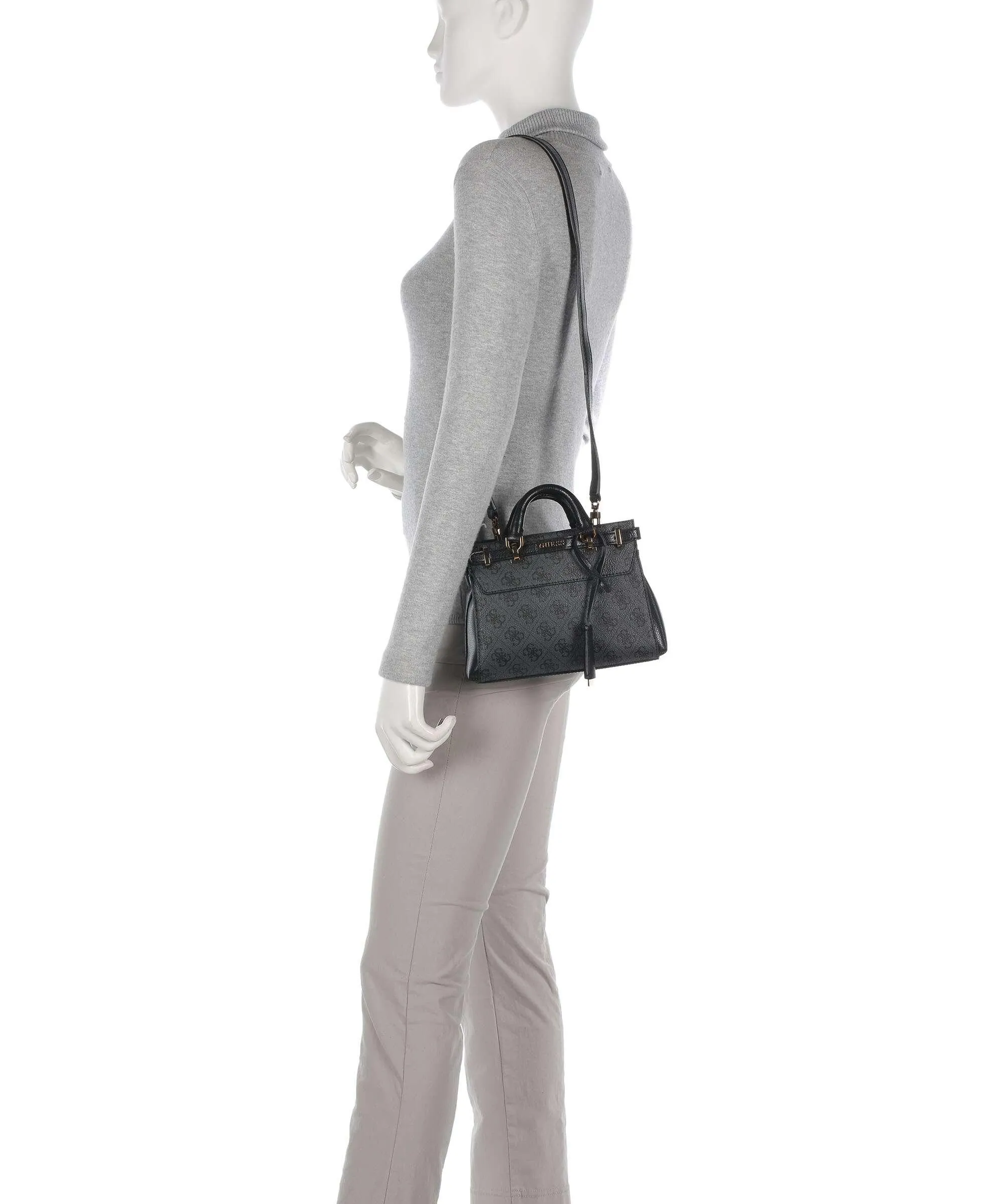  Guess Sestri Borsa a mano pelle sintetica grigio scuro  