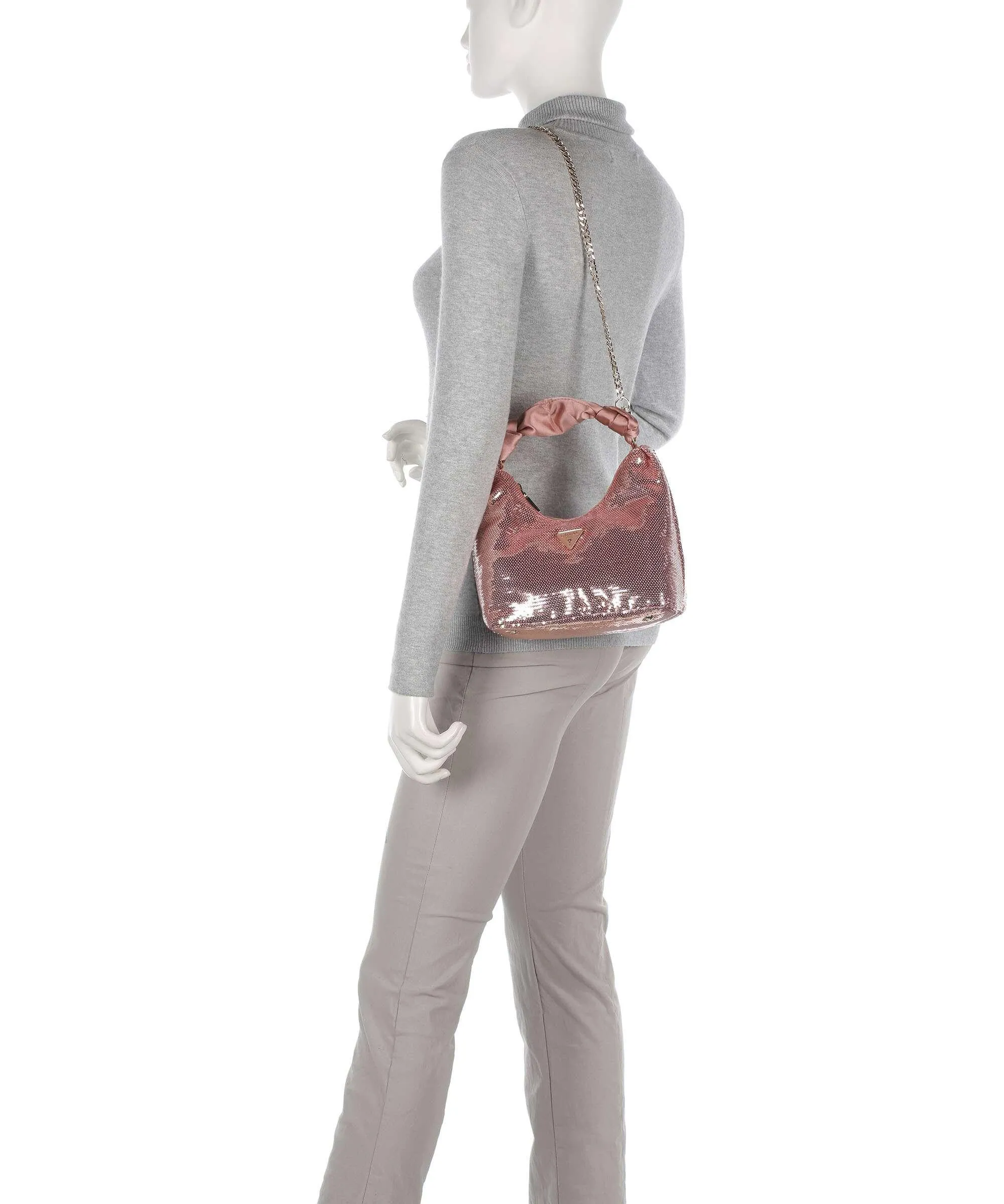  Guess Velina Borsa a mano poliestere rosa antico  