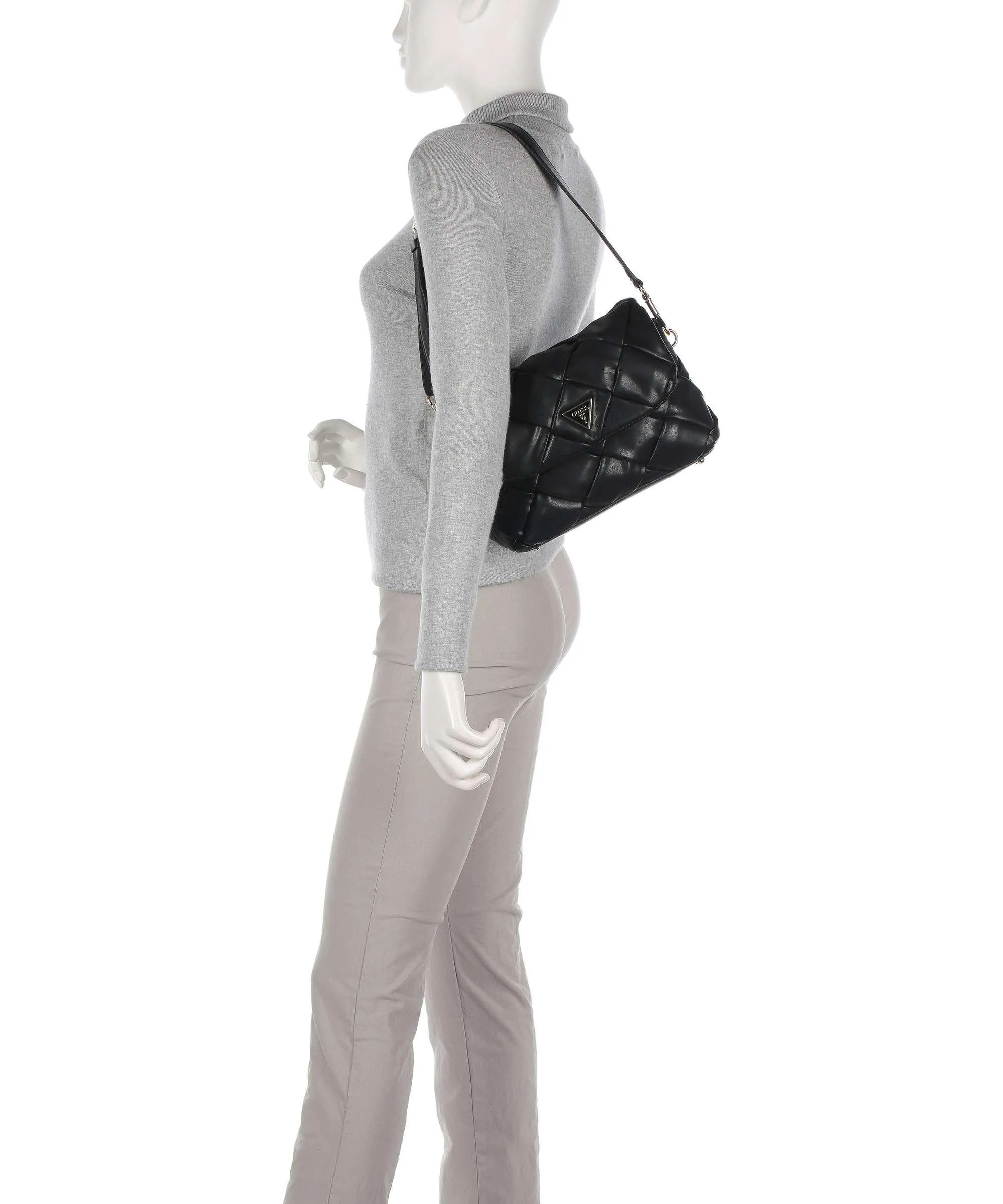 Guess Zaina Borsa a spalla pelle sintetica nero  