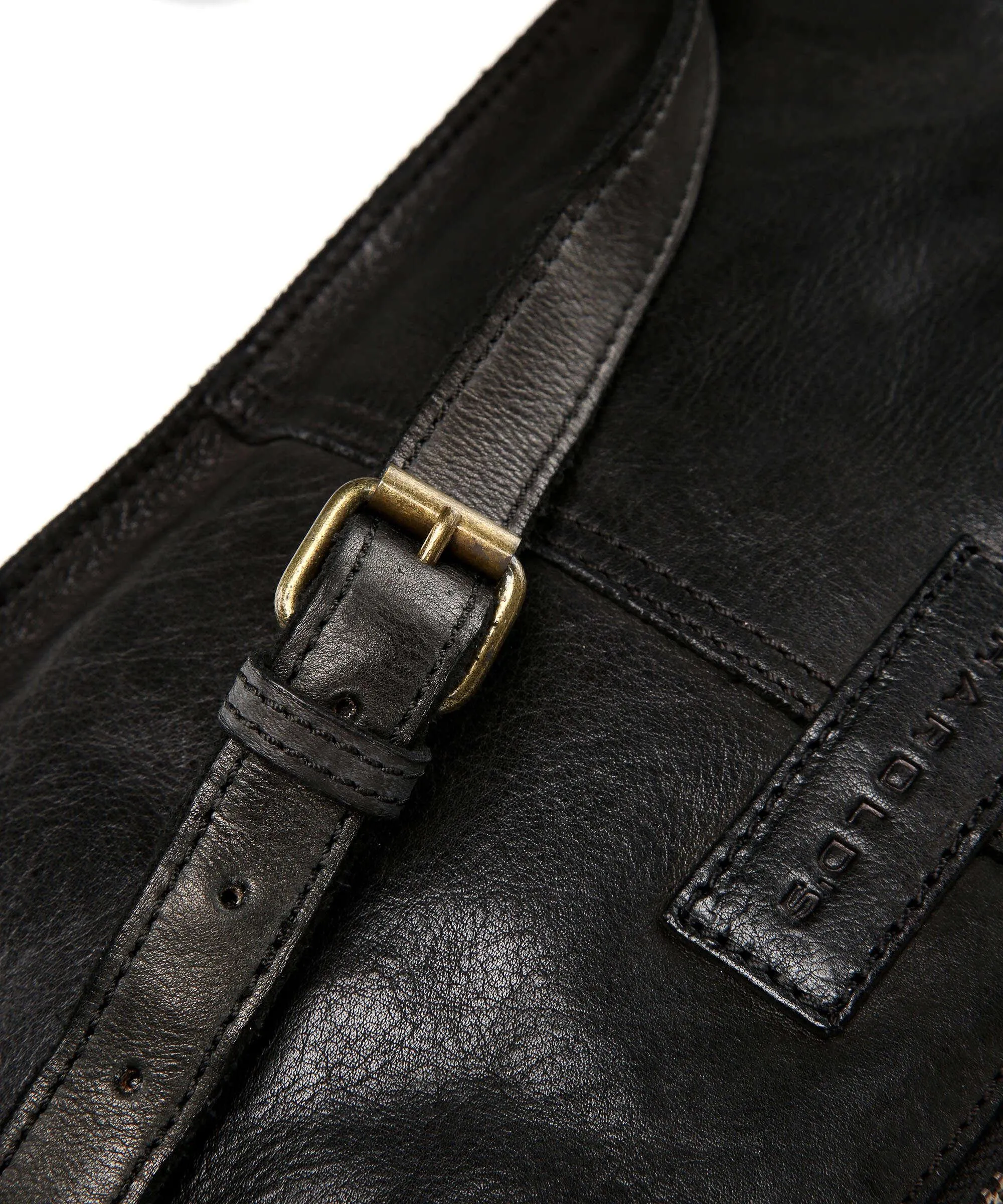  Harold's Submarine Borsa a tracolla pelle bovina nero  