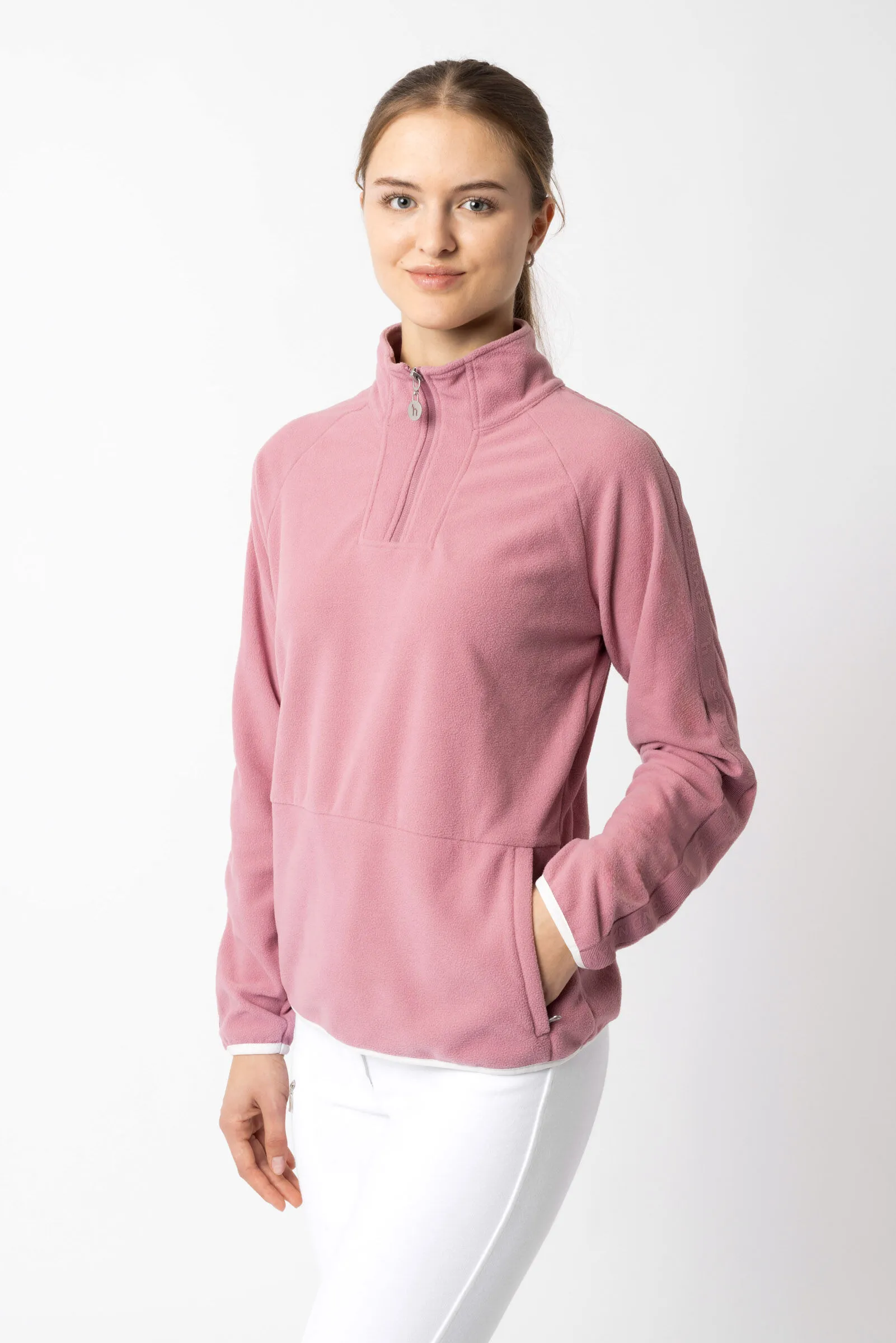 Horze Christa Giacca da equitazione in pile con mezza zip per donna