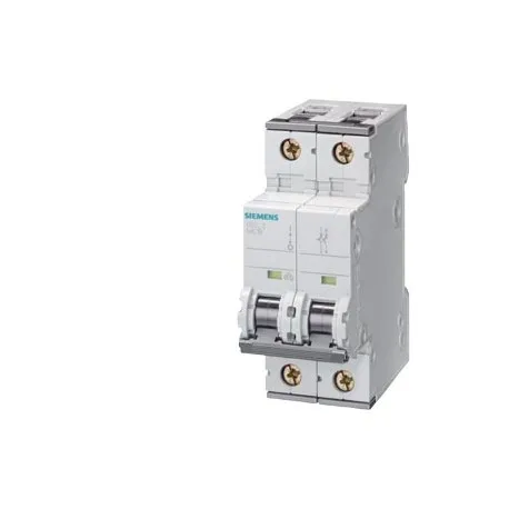 Interruttore magnetotermico Siemens, 2P 2A 5 kA, Tipo C