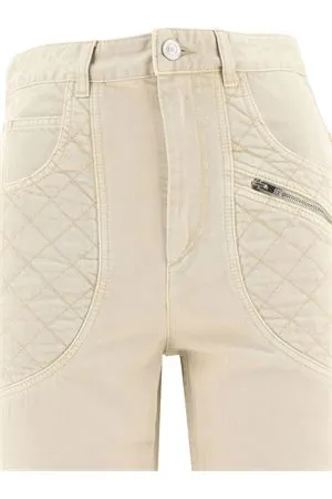 ISABEL MARANT Abbigliamento,Jeans Jeans Cassandre in cotone denim beige 