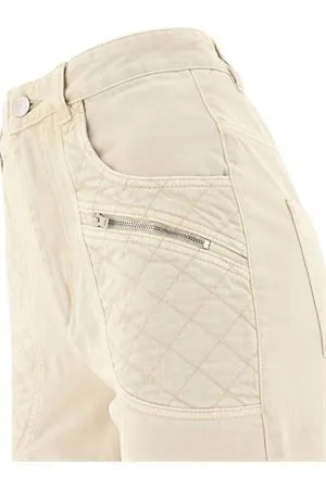 ISABEL MARANT Abbigliamento,Jeans Jeans Cassandre in cotone denim beige 