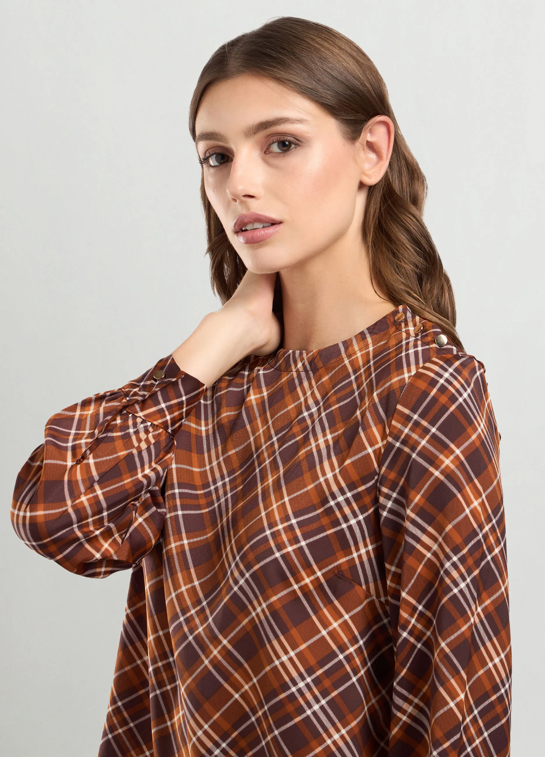 IWIE  Blusa in raso con stampa donna