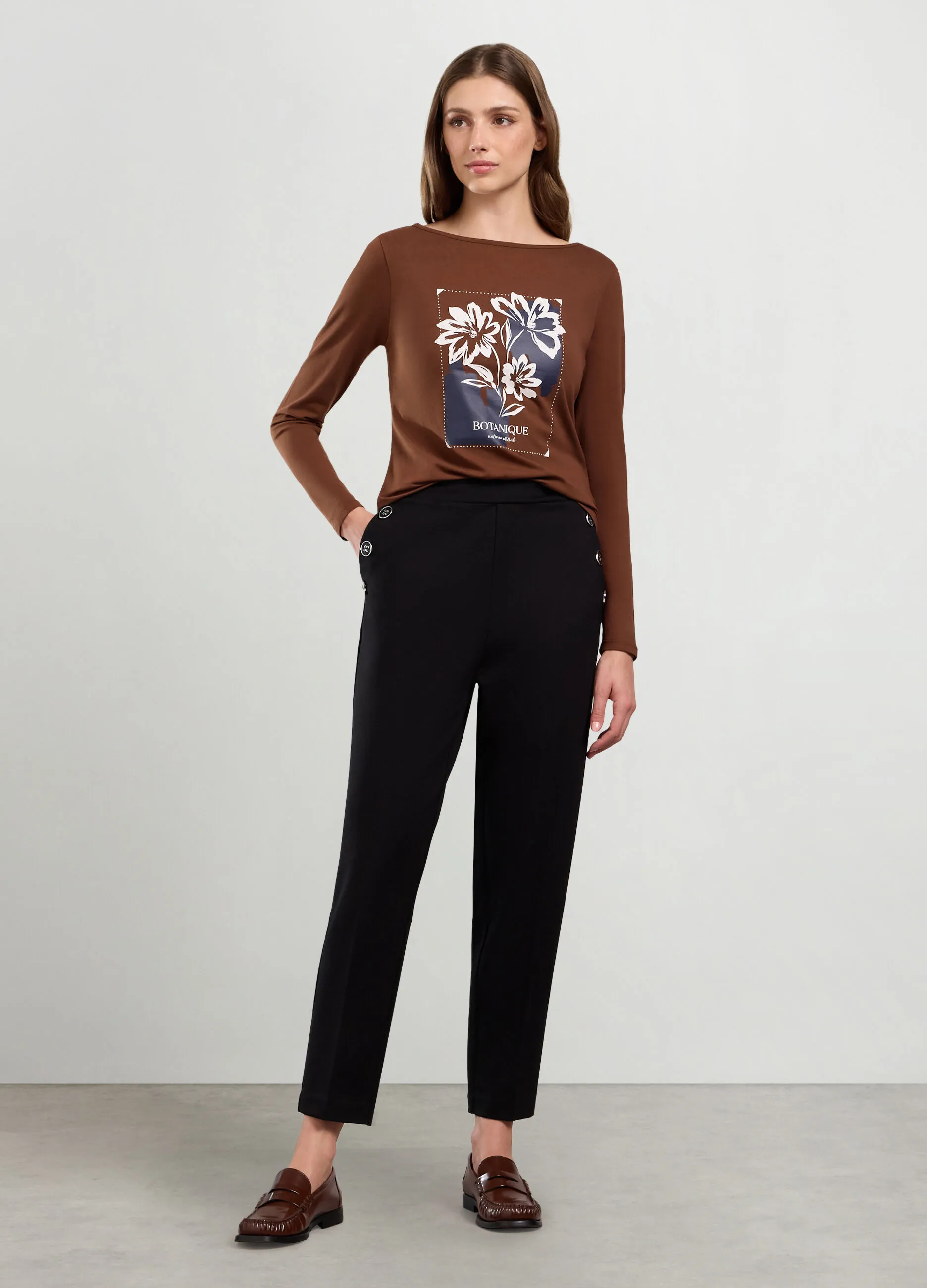 IWIE  Pantaloni in punto Milano donna