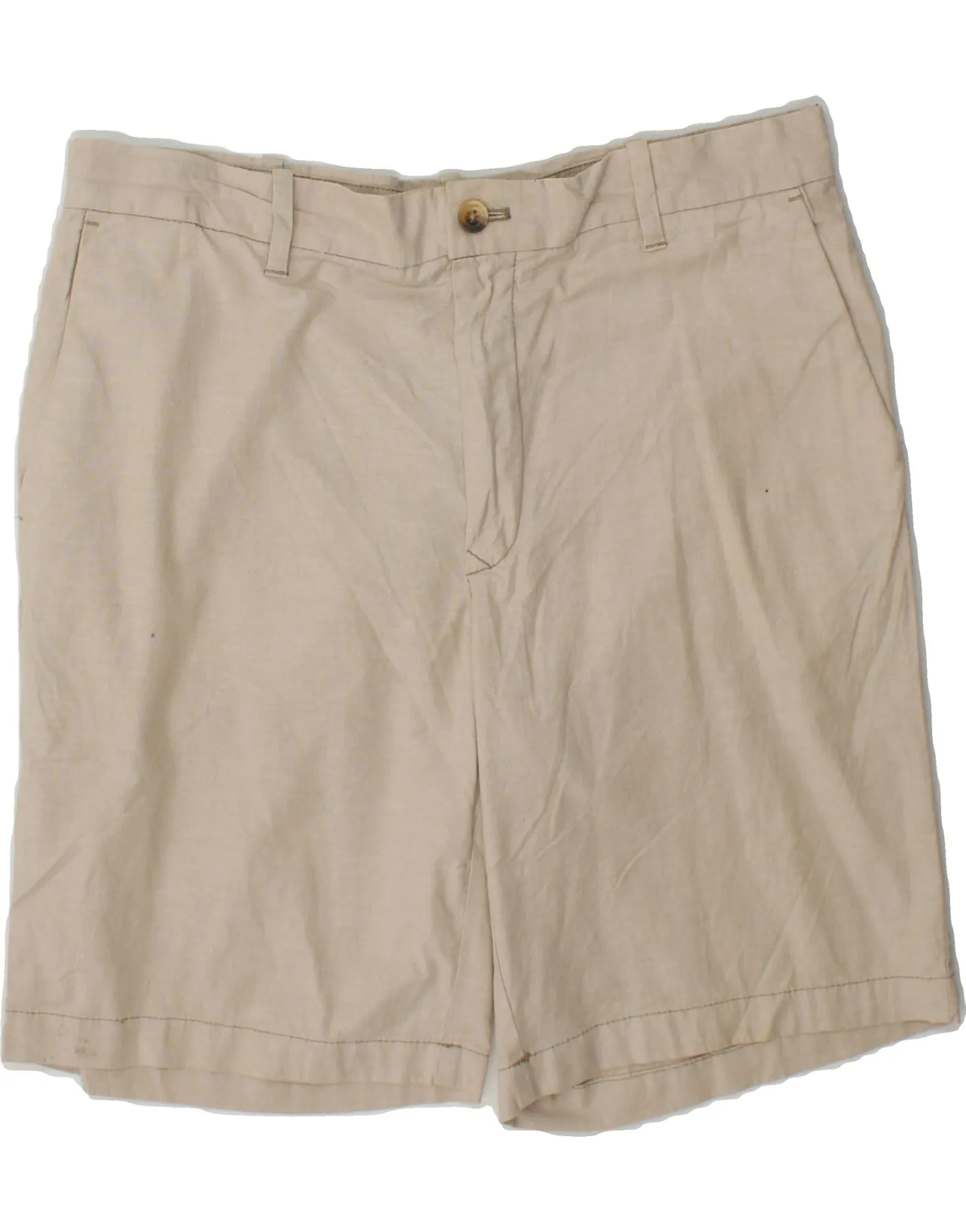 IZOD Mens Chino Shorts W34 Large Beige Linen