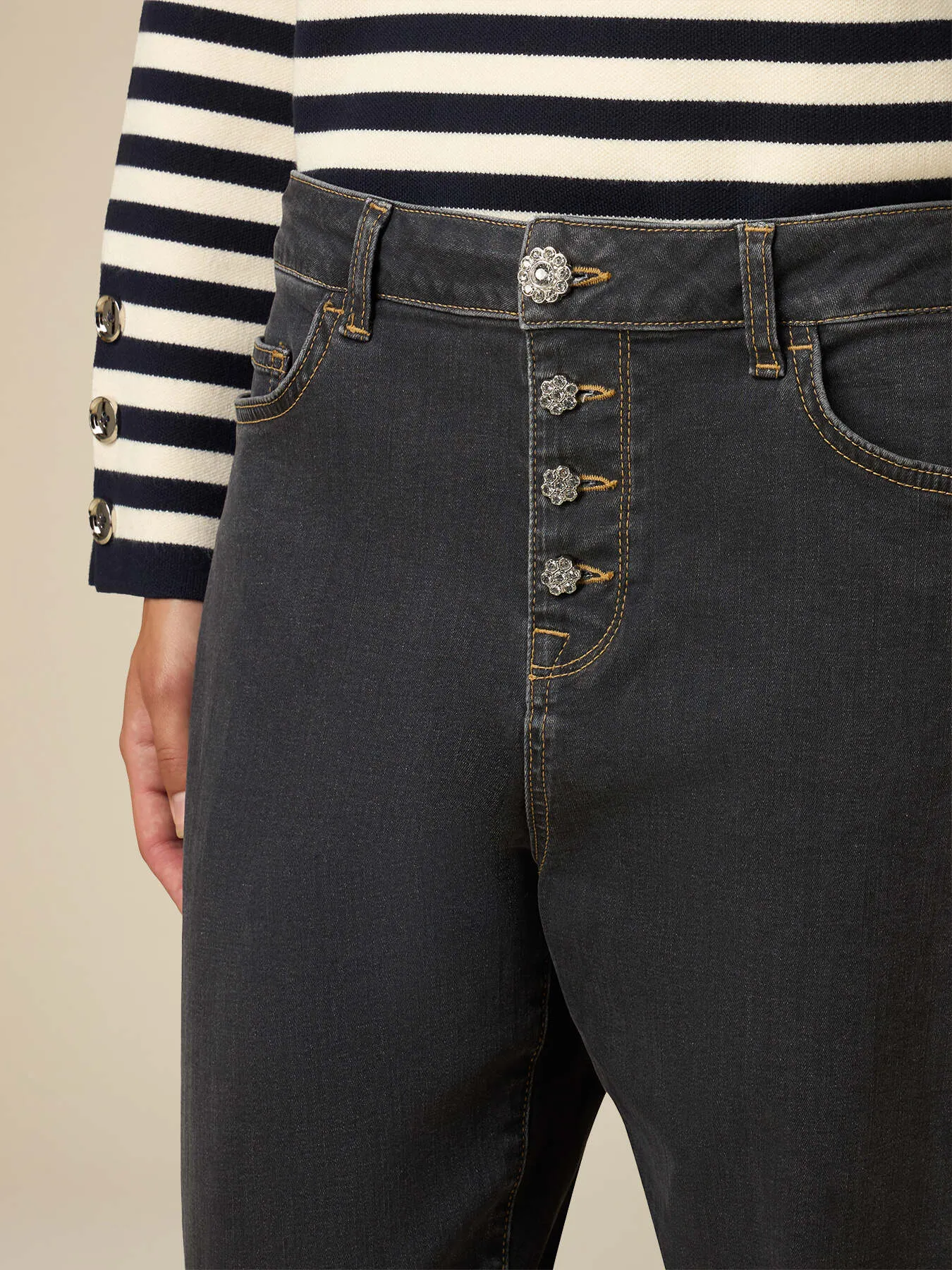 Jeans boyslim grigi