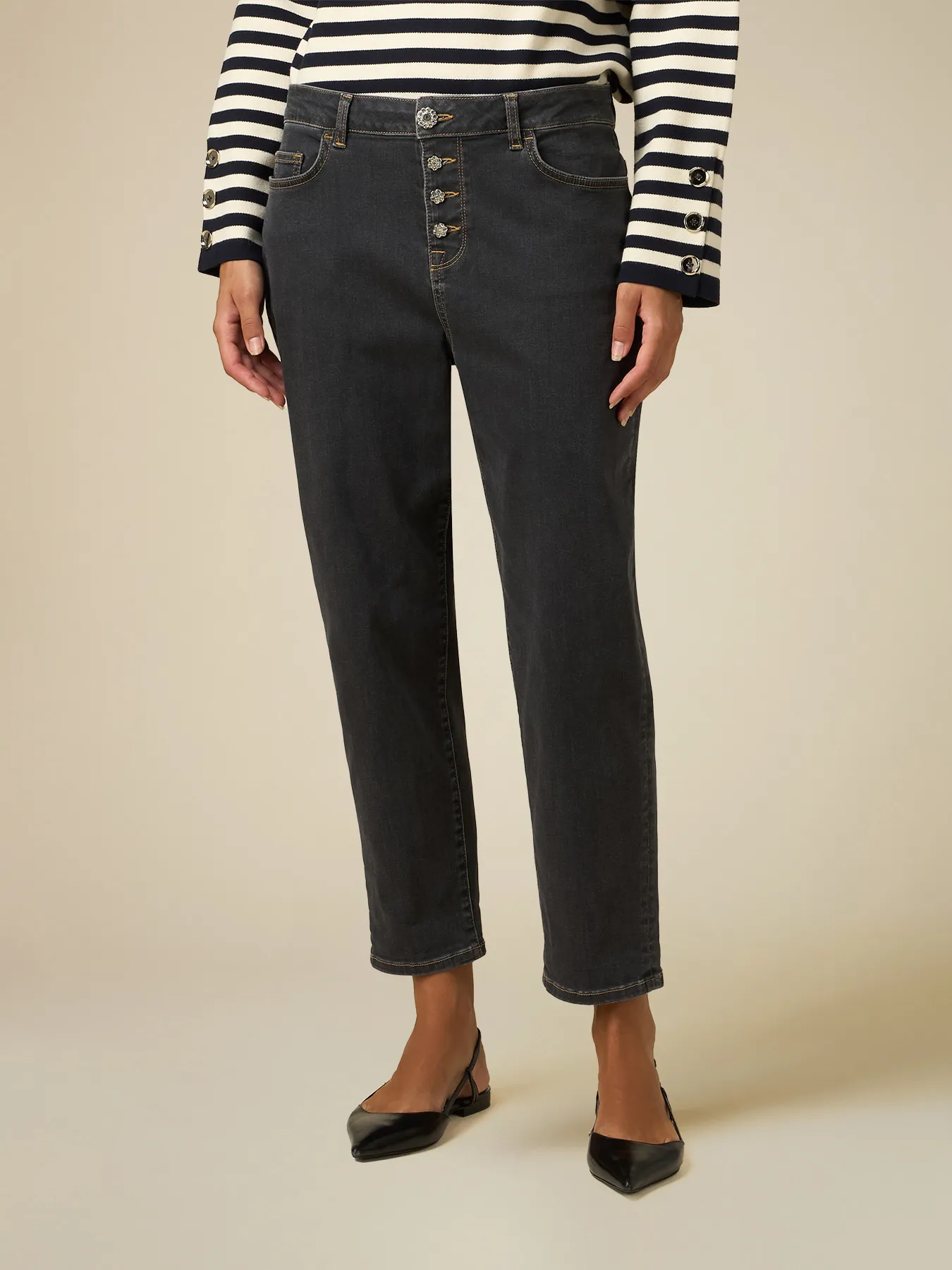 Jeans boyslim grigi