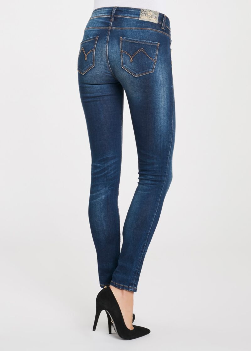 Jeans in denim indaco medio