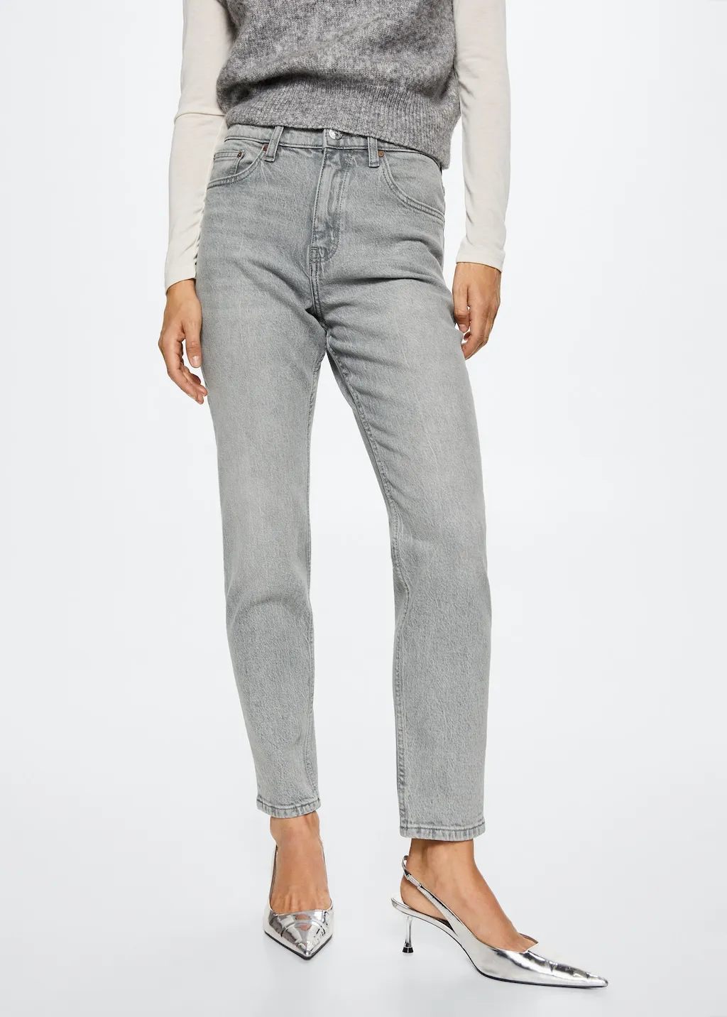 Jeans mom comfort vita alta