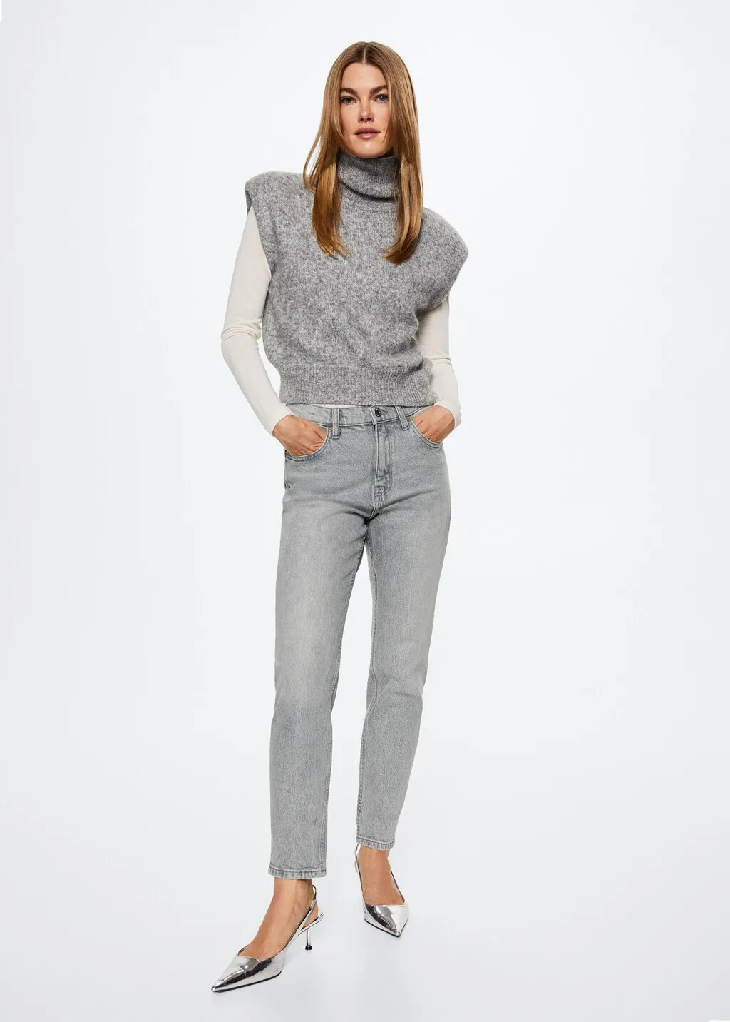 Jeans mom comfort vita alta