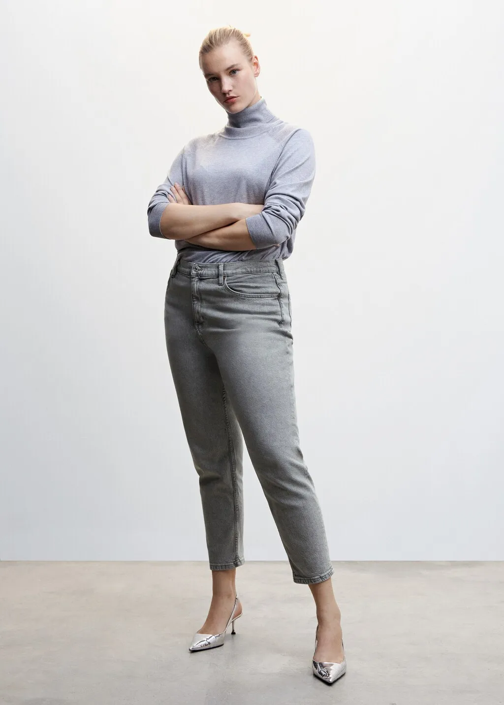 Jeans mom comfort vita alta