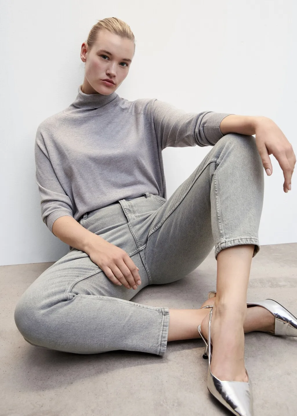 Jeans mom comfort vita alta
