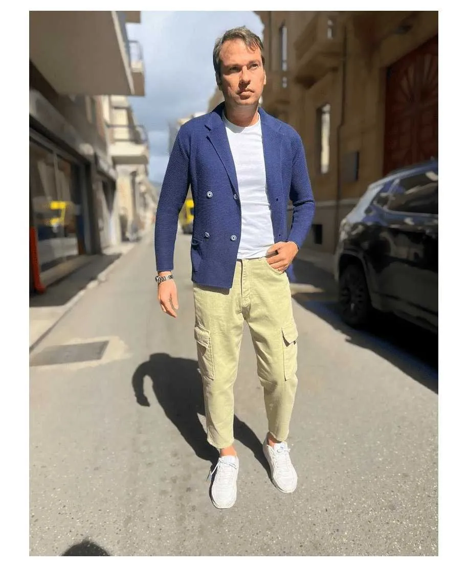Jeans uomo con tasconi - Verde lime