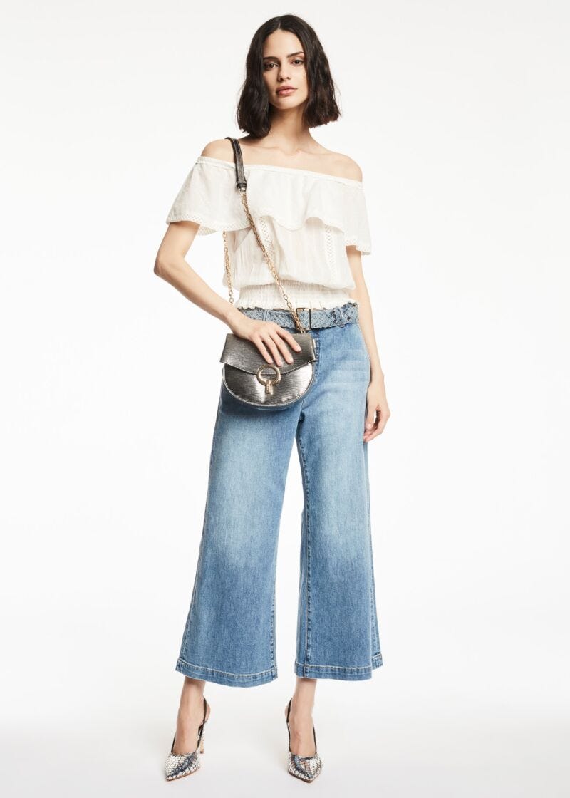 Jeans wide cropped