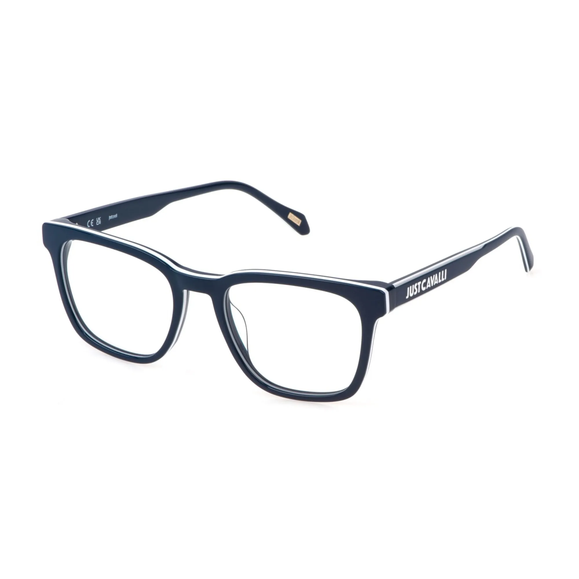   Just Cavalli VJC080 - 09DD Multistrato Blu Lucido | Occhiale Da Vista Uomo 