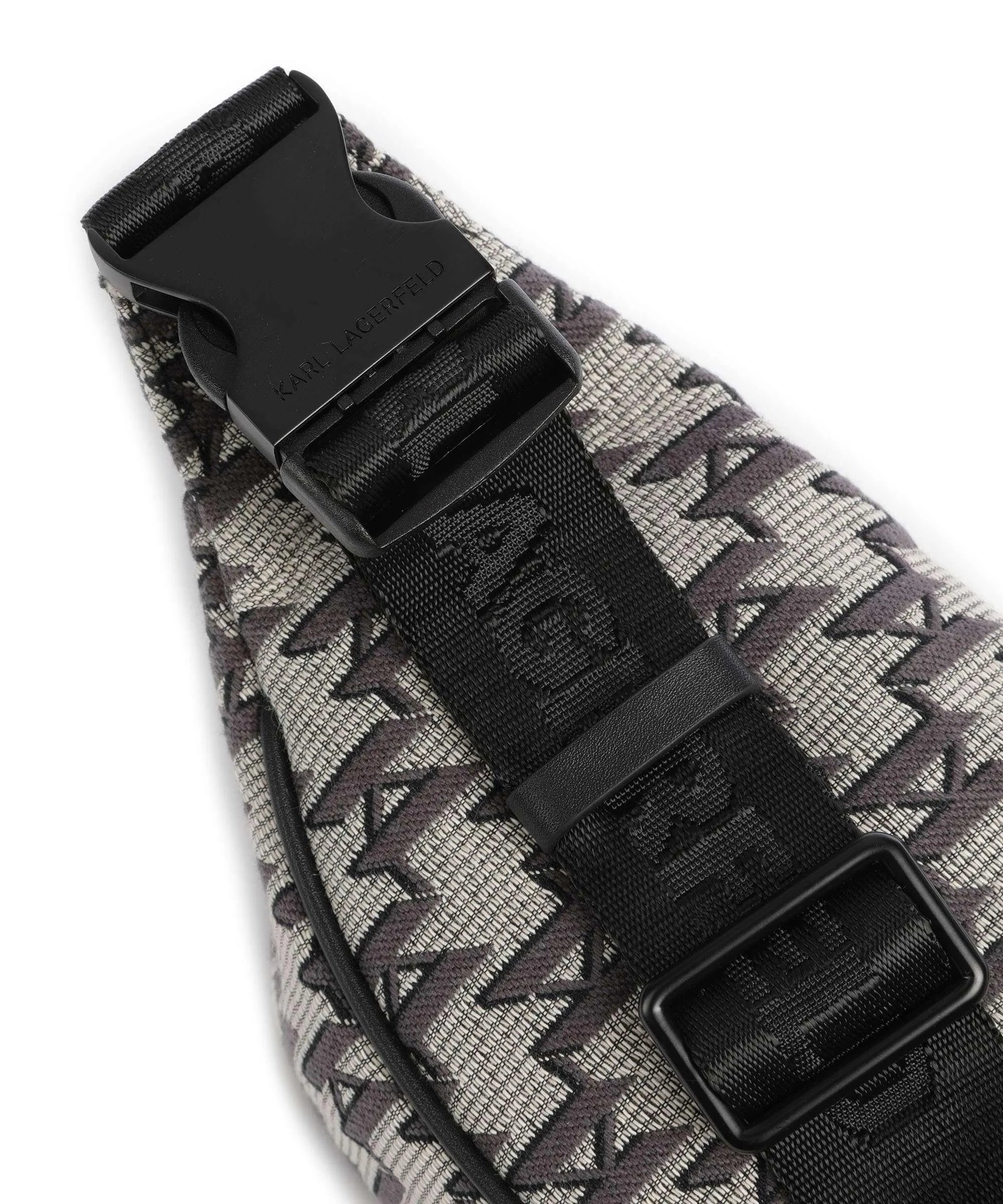  Karl Lagerfeld K/Monogram Marsupio cotone beige/grigio  
