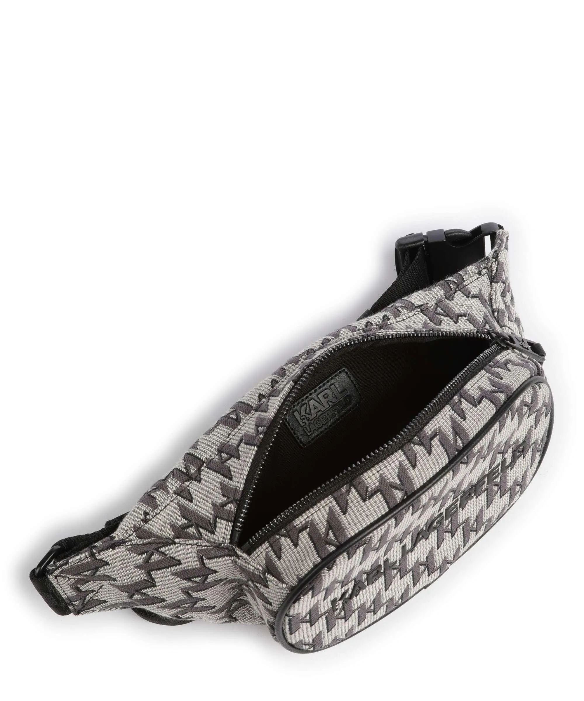  Karl Lagerfeld K/Monogram Marsupio cotone beige/grigio  