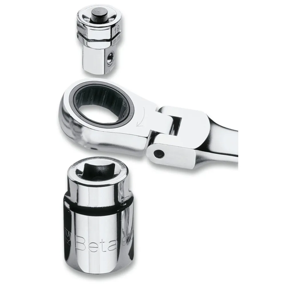 Kit di 4 adattatori per chiavi a cricchetto:  1 adattatore per bits 3 adattatori a sgancio rapido - Beta 123/K4