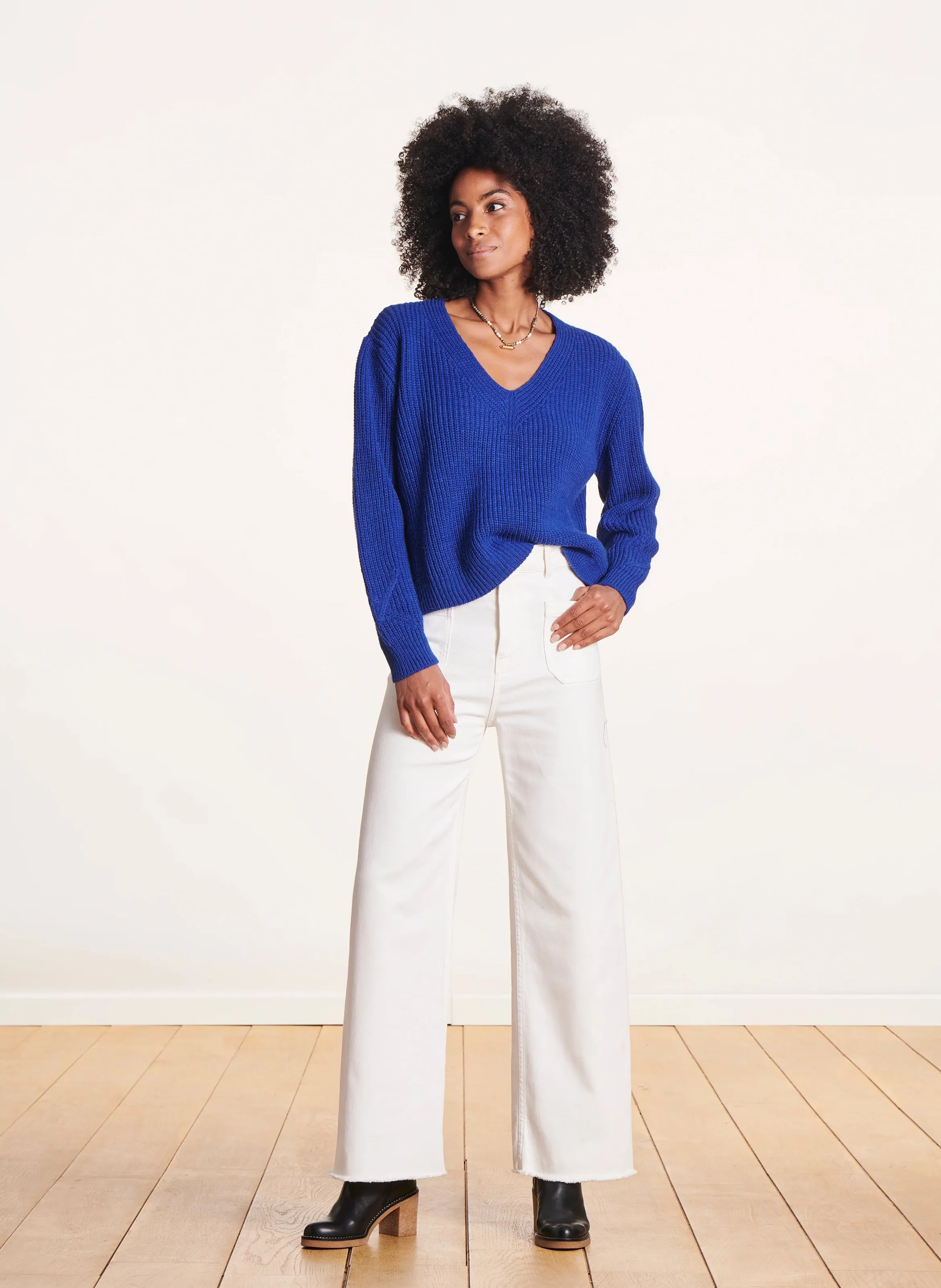  LA FEE MARABOUTEE   Maglione scollo a V | Blu
