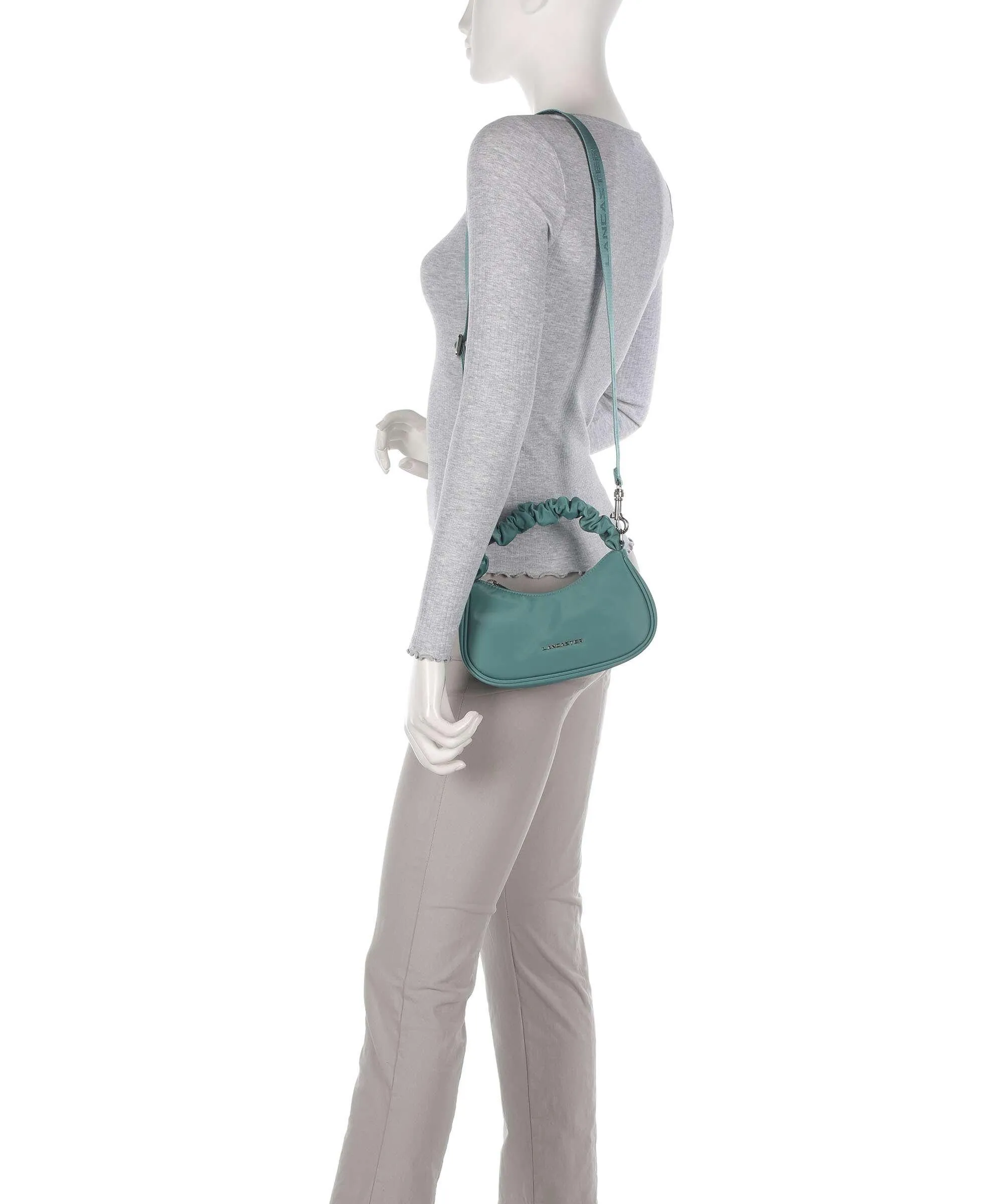  Lancaster Basic Chouchou Borsa a tracolla nylon verde  