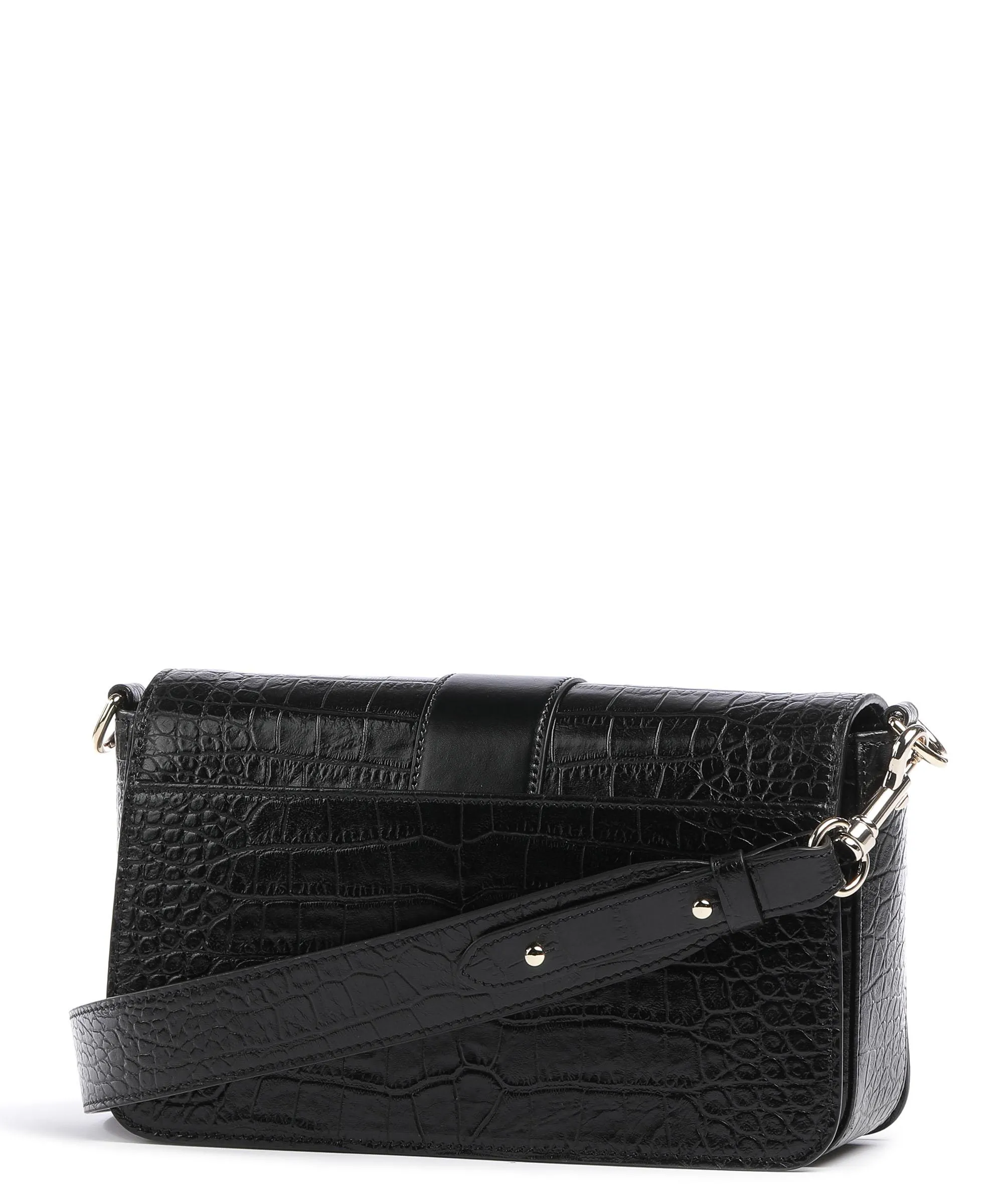  Lancaster Exotic Valor Borsa a tracolla pelle di vacchetta goffrata nero  