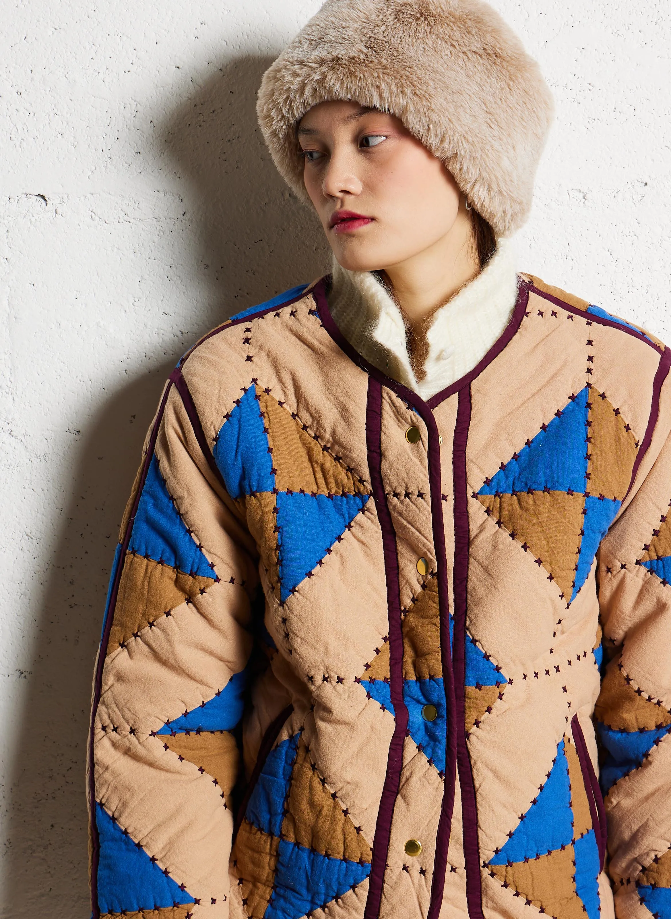  LEON & HARPER   VULCA - Giacca scollo tondo in cotone bio | Multicolore
