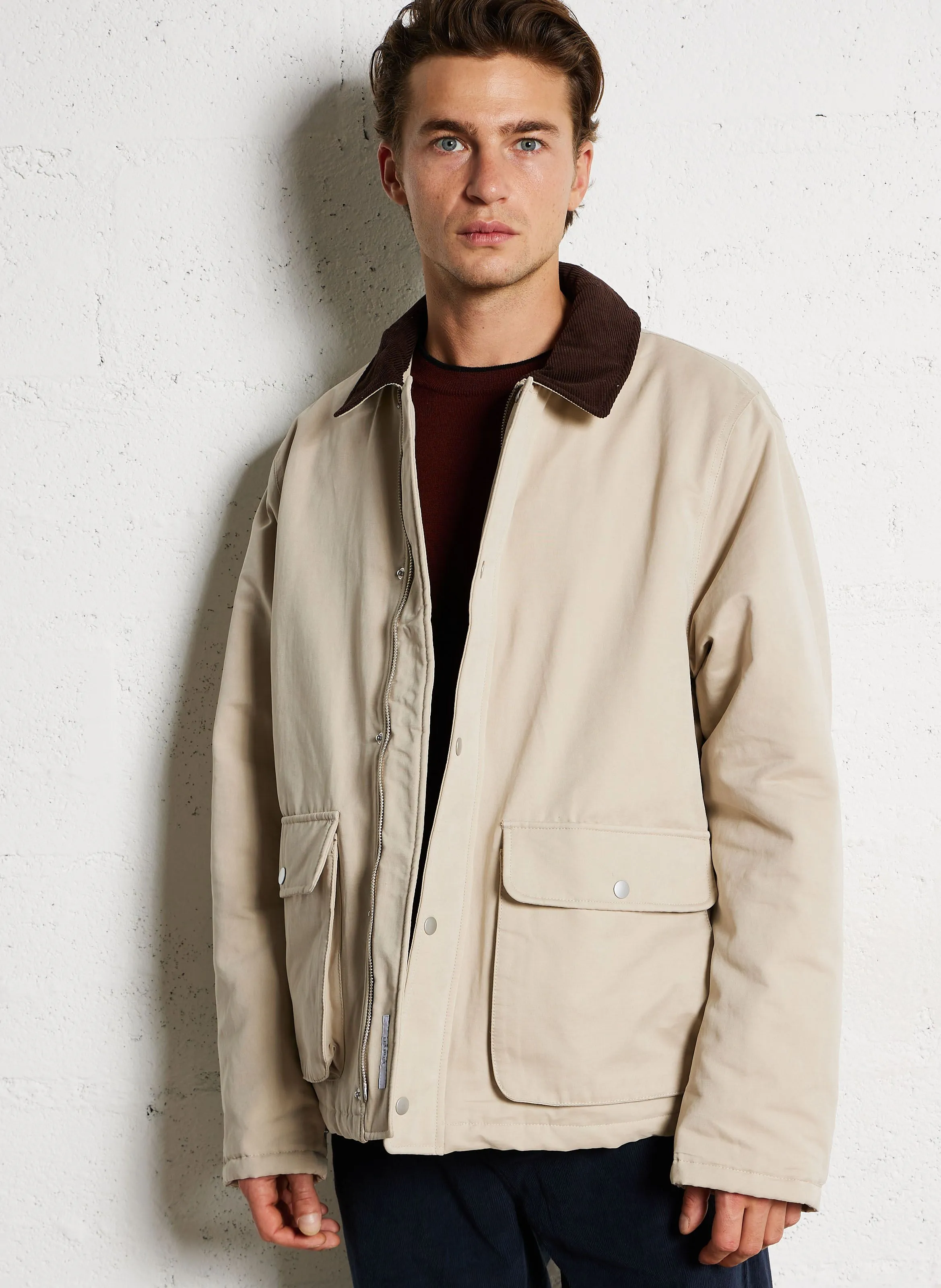  LES DEUX   MONTANA - Giacca dritta in cotone mélange | Beige