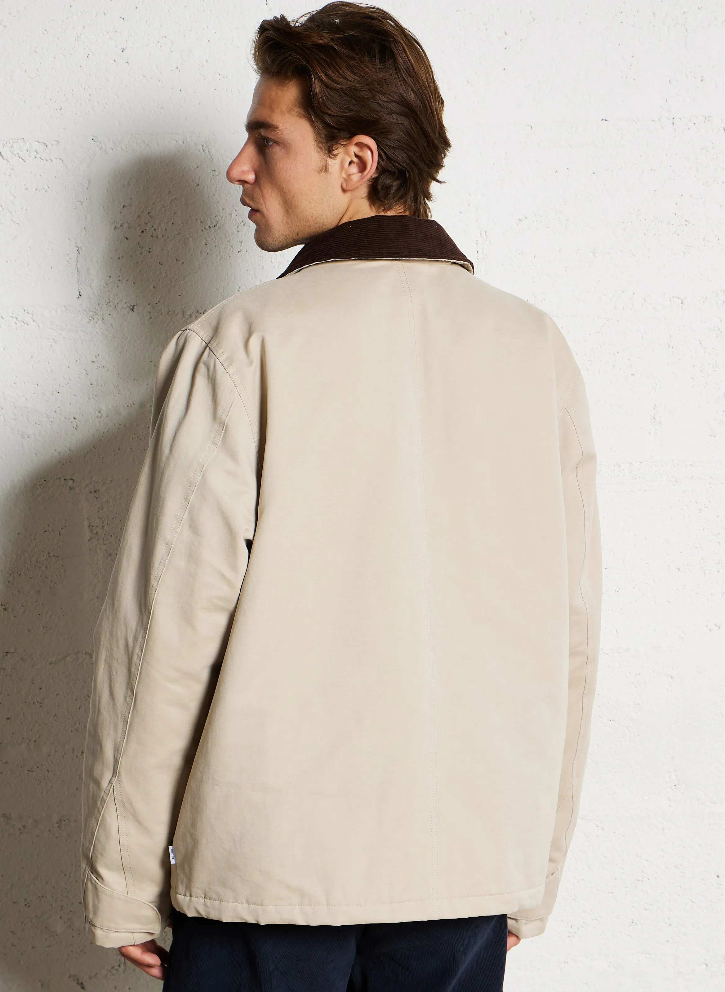  LES DEUX   MONTANA - Giacca dritta in cotone mélange | Beige