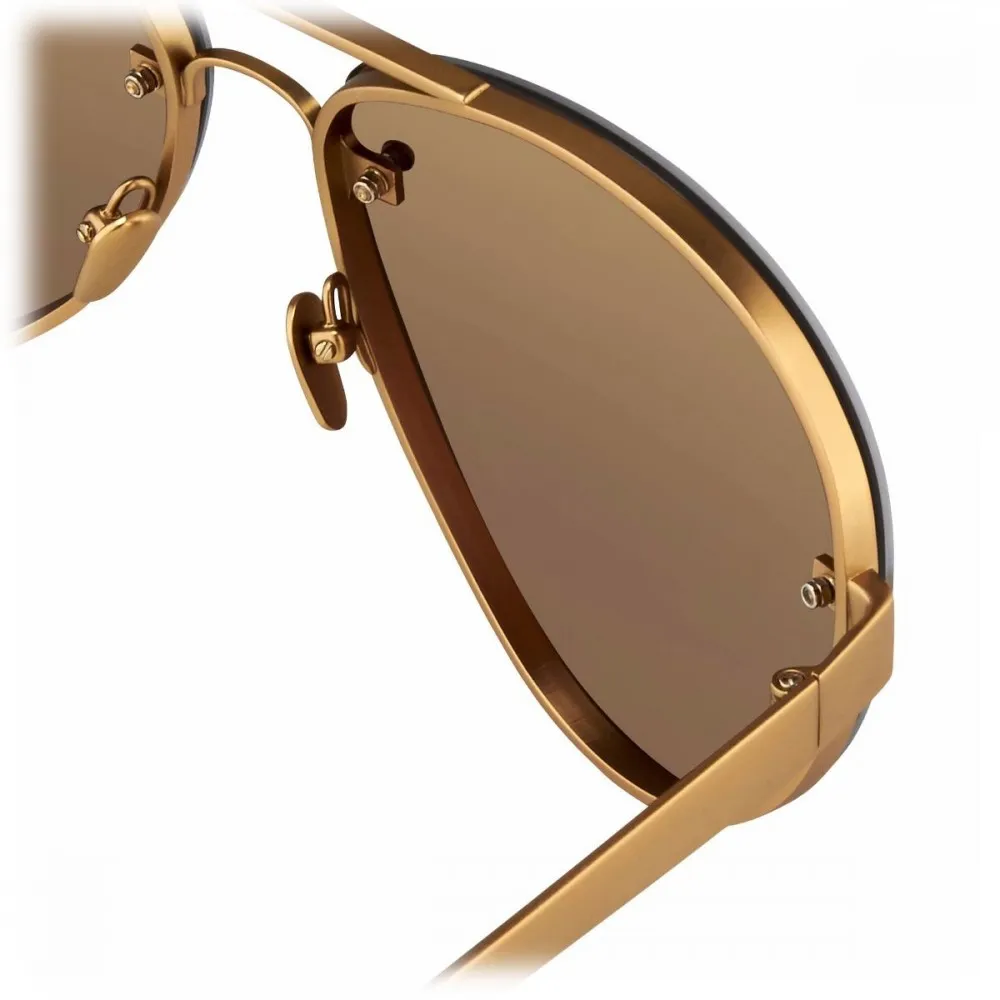 Linda Farrow - Occhiali da Sole Aviator 375 C8 - Oro Giallo - Linda Farrow Eyewear