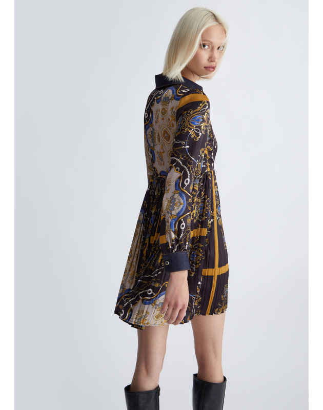 LIU JO - Vestito chemisier con stampa foulard