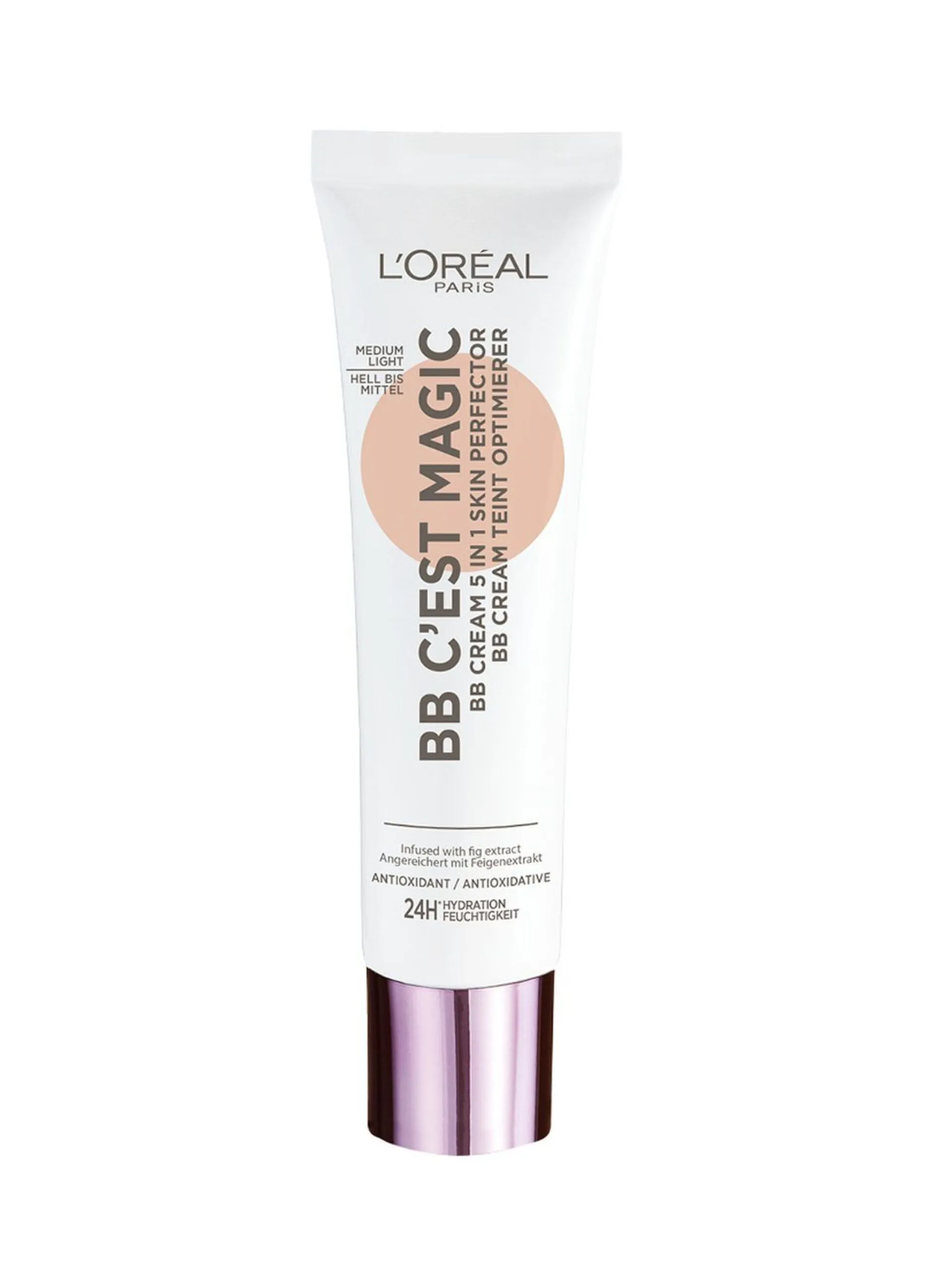 L'OREAL  L'Oréal Paris MakeUp BB Cream C'est Magique, Crema Colorata Idratante e Uniformante, 03 Medium Light, 30 ml.