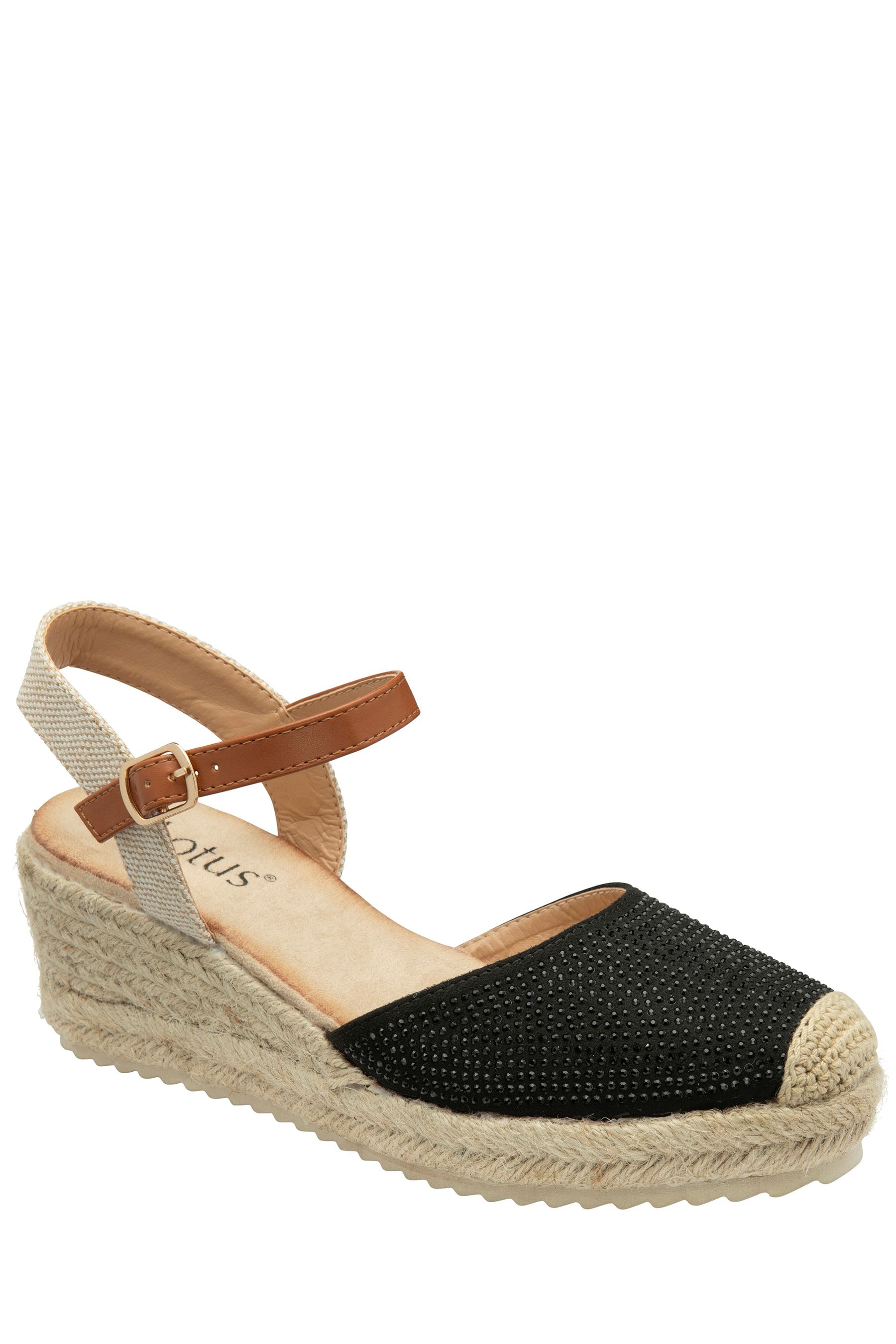 Lotus - Sandali espadrillas con zeppa