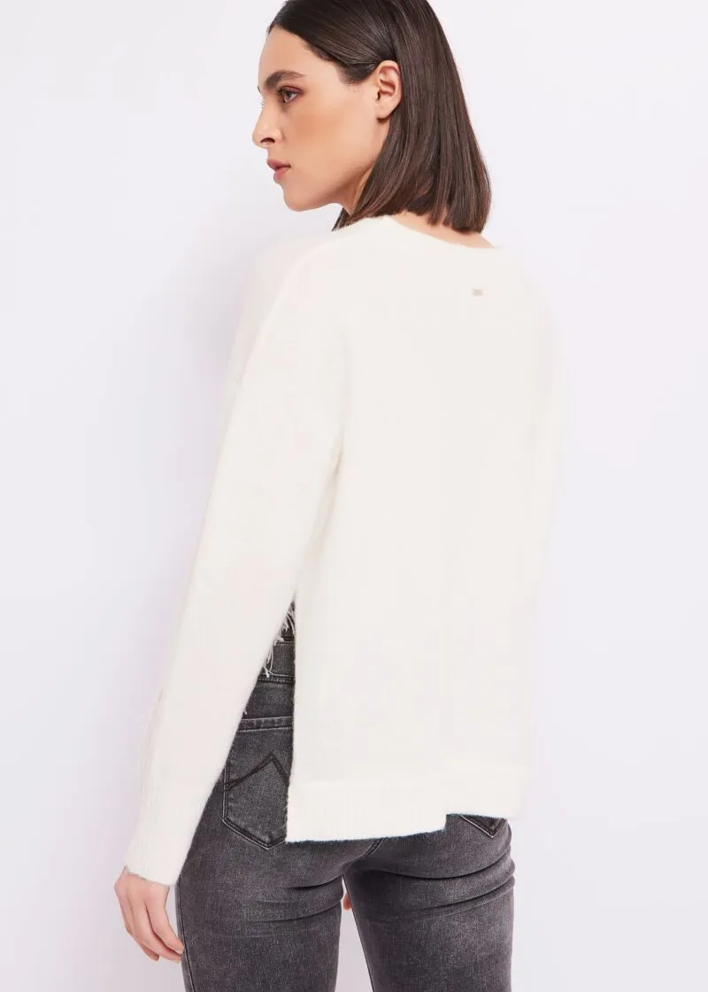 Maglia in misto lana e mohair