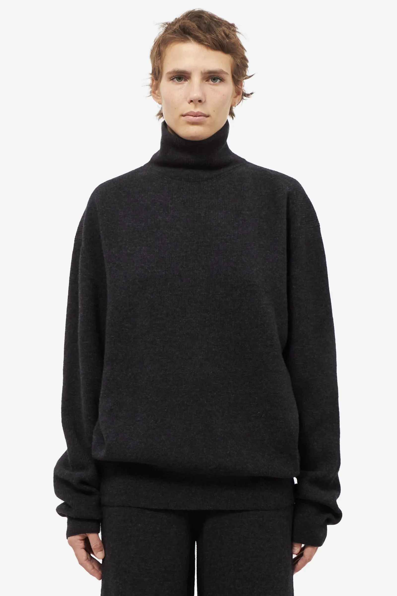 Maglia TURTLENECK JUMPER in lana grigia