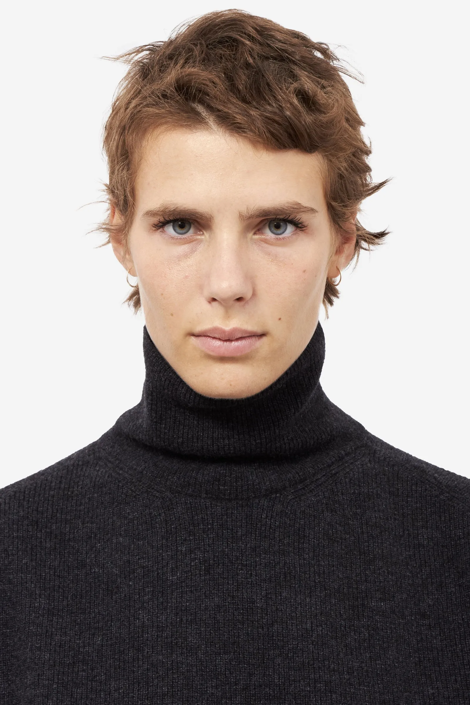 Maglia TURTLENECK JUMPER in lana grigia