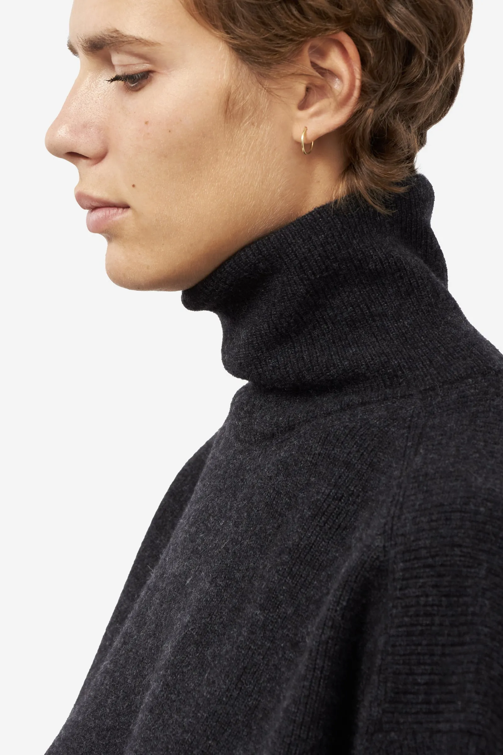 Maglia TURTLENECK JUMPER in lana grigia
