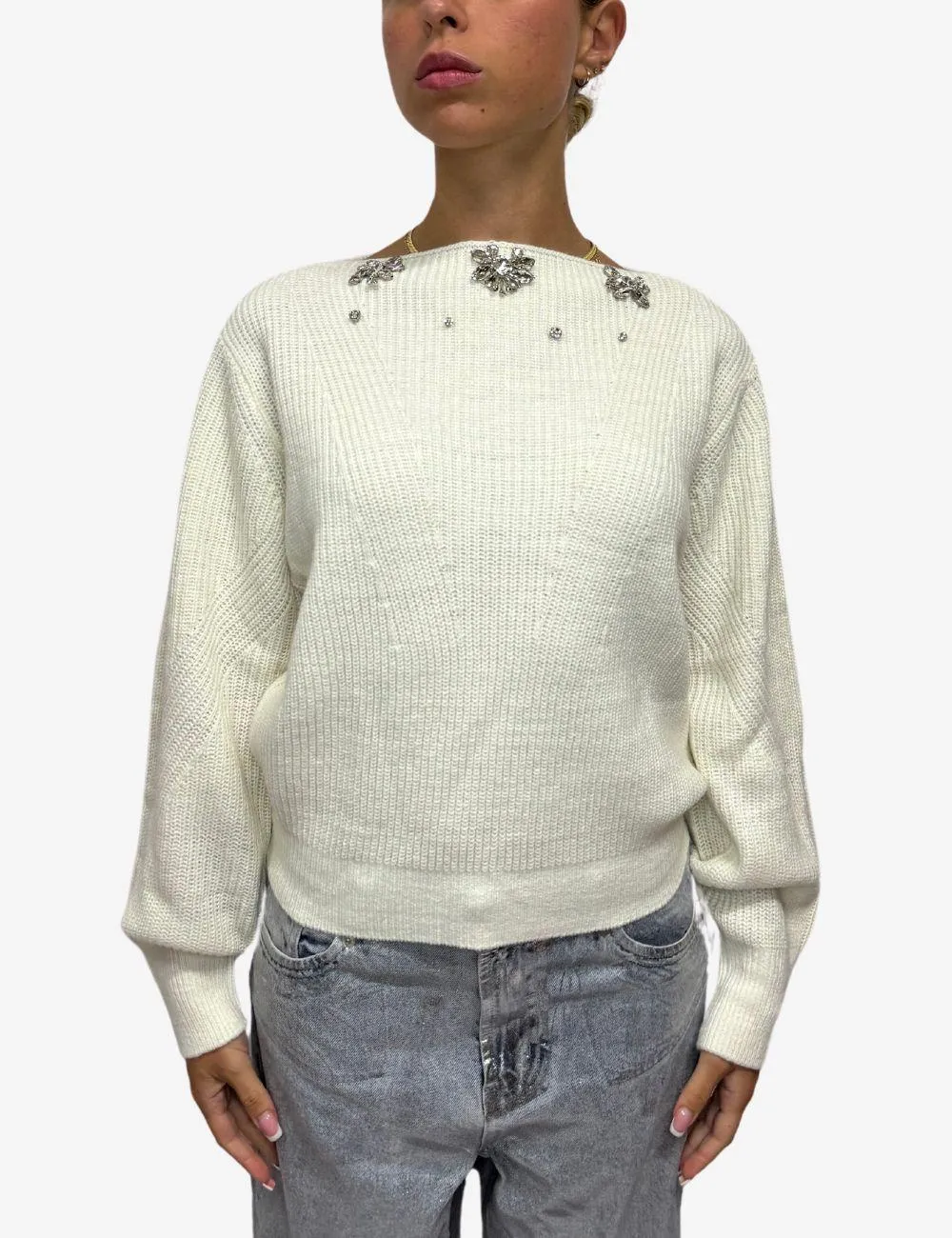Maglia Twinset Actitude con applicazione in metallo donna